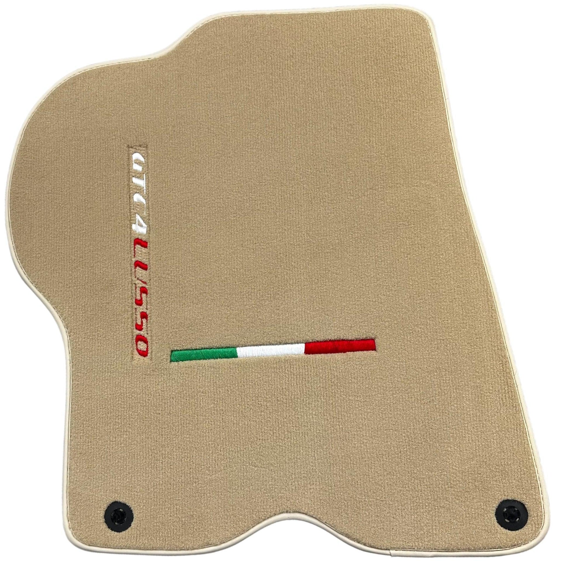Beige Floor Mats for Ferrari GTC4 Lusso (2016-2023) Italian Edition - AutoWin