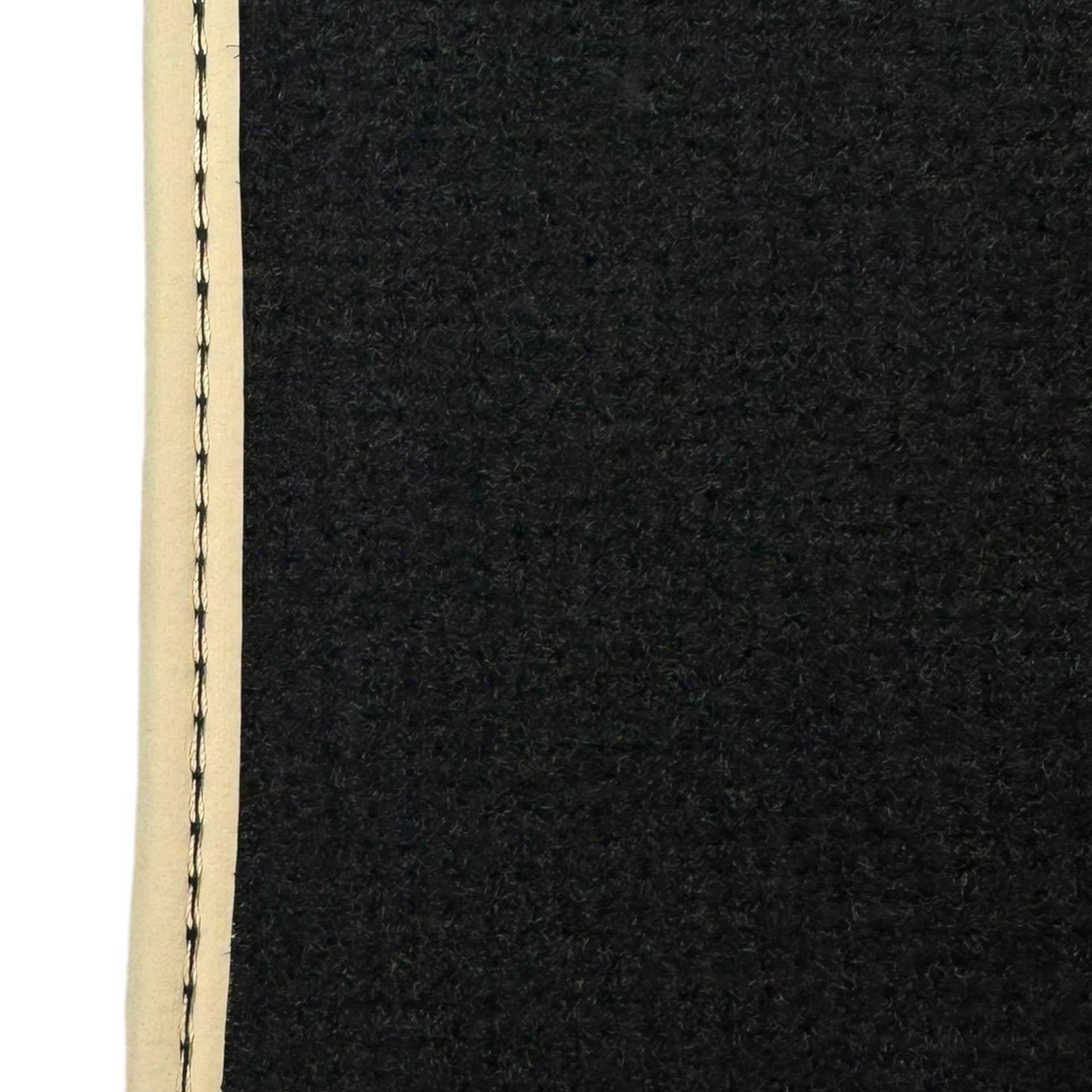 Black Floor Mats for Ferrari Purosangue with Leather and Beige Trim | Italian Edition - AutoWin
