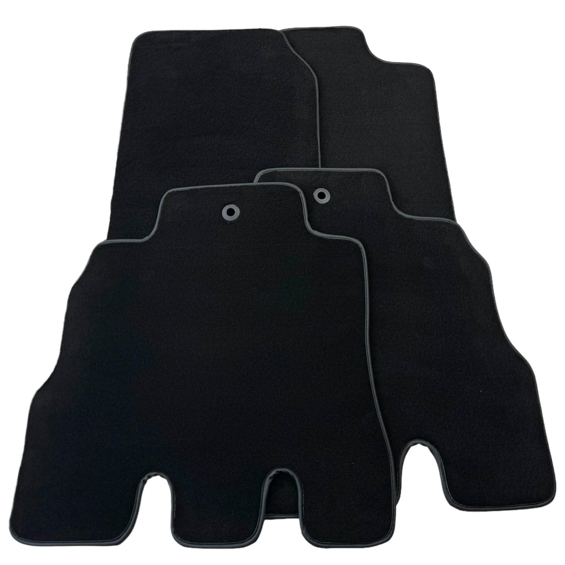 Black Floor Mats for Jeep Wrangler JK (2007-2018) 5 Doors - Double Fixation - AutoWin