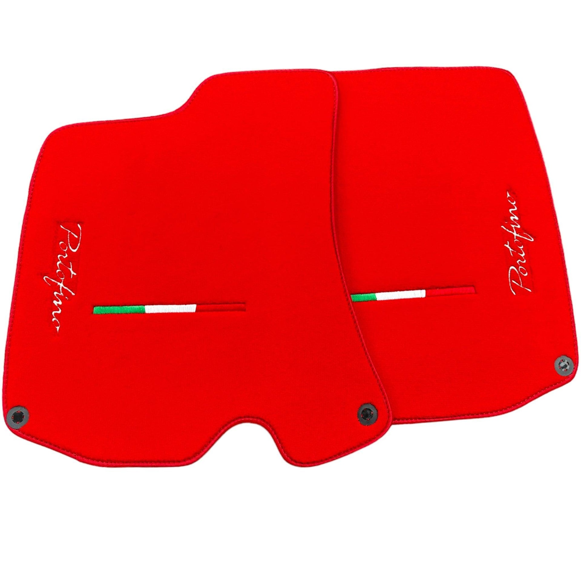 Red Floor Mats for Ferrari Portofino (2018-2023) Italian Edition - AutoWin