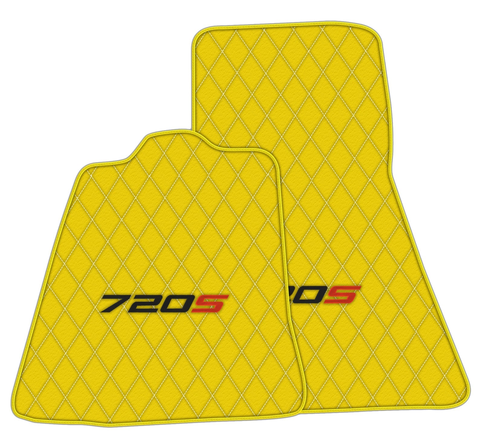 Yellow Leather Floor Mats For McLaren 720S