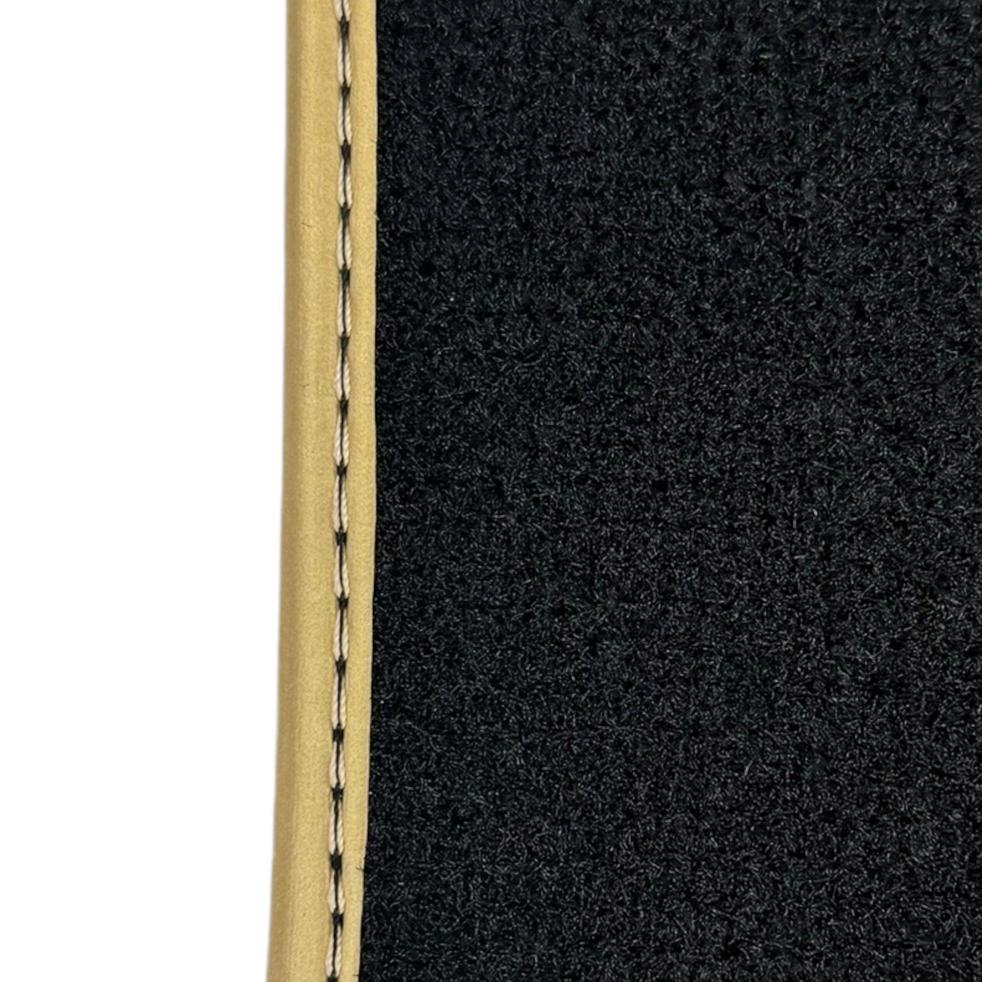 Black Alcantara Floor Mats for Ferrari F430 (2004-2009) - Red Sewing - AutoWin