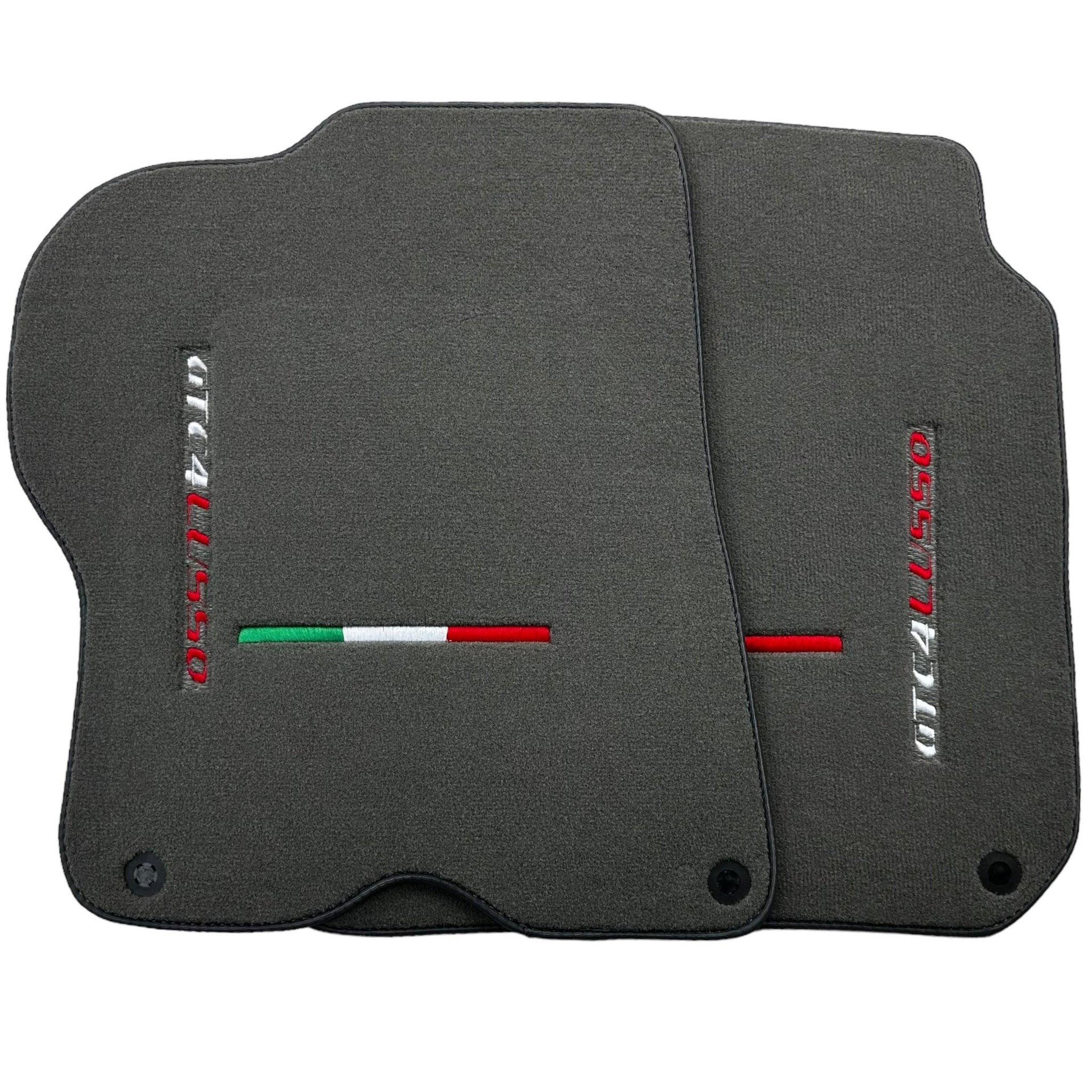 Gray Floor Mats For Ferrari GTC4 Lusso (2016-2023) Italian Edition - AutoWin