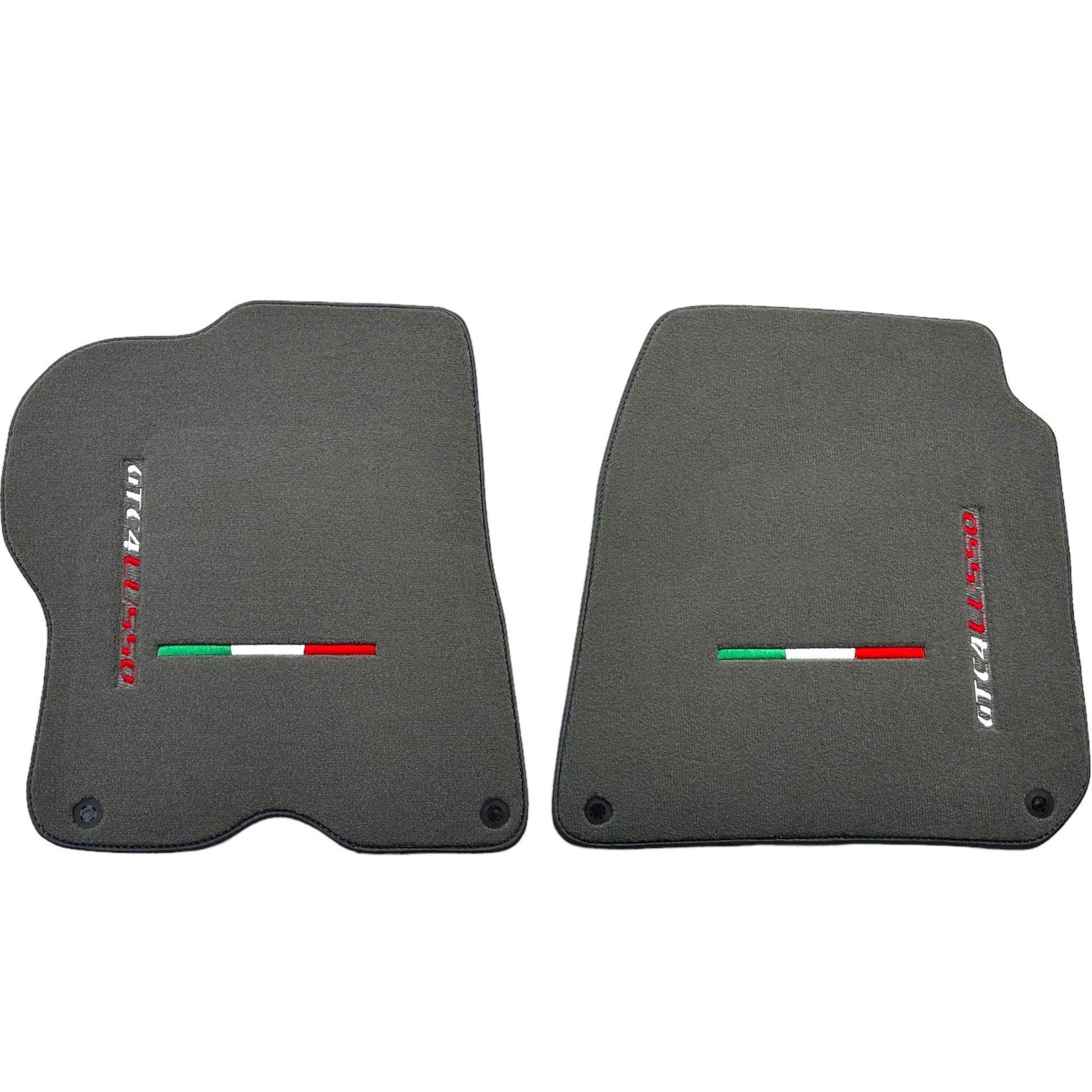 Gray Floor Mats For Ferrari GTC4 Lusso (2016-2023) Italian Edition - AutoWin