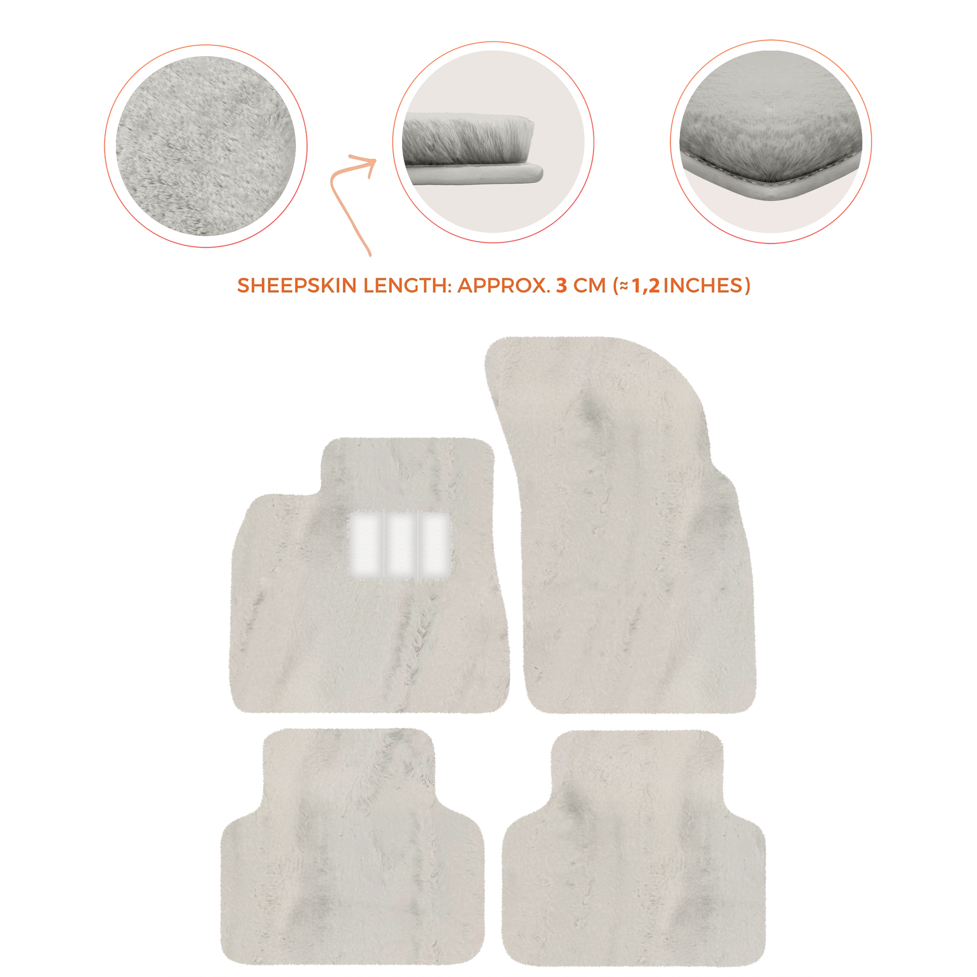 Premium Luxury Sheepskin Floor Mats for Bentley Bentayga 2015-2023