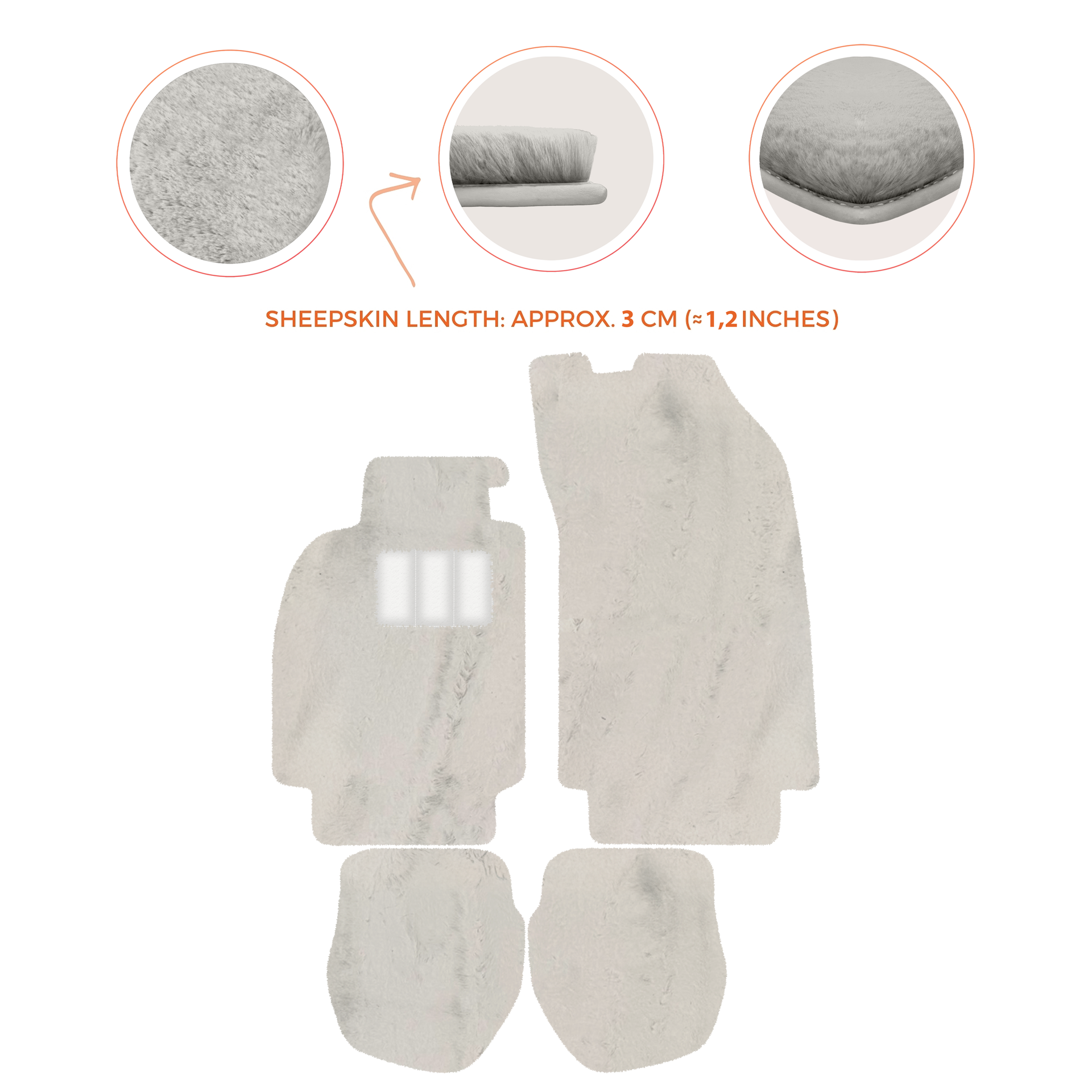 حصائر سيارات رمادية لسيارة بورش 964 (1989-1994) - AutoWin