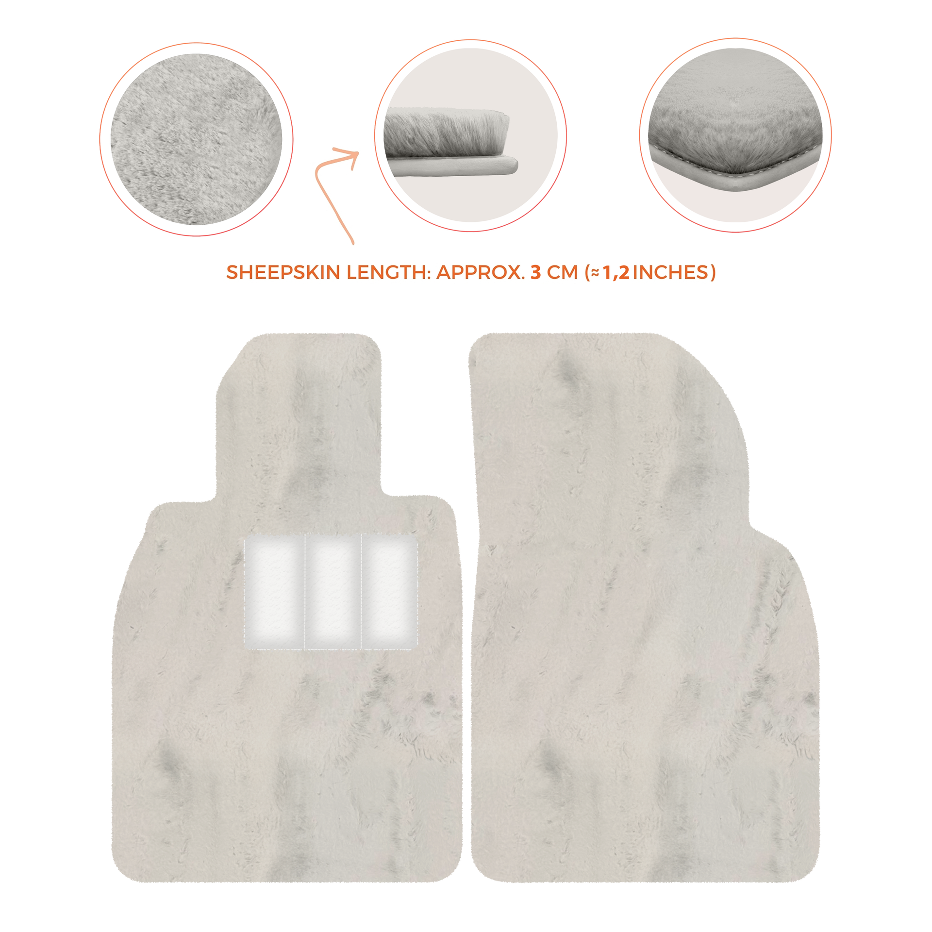 Premium Sheepskin Floor Mats for Porsche Cayenne (2018-2023)