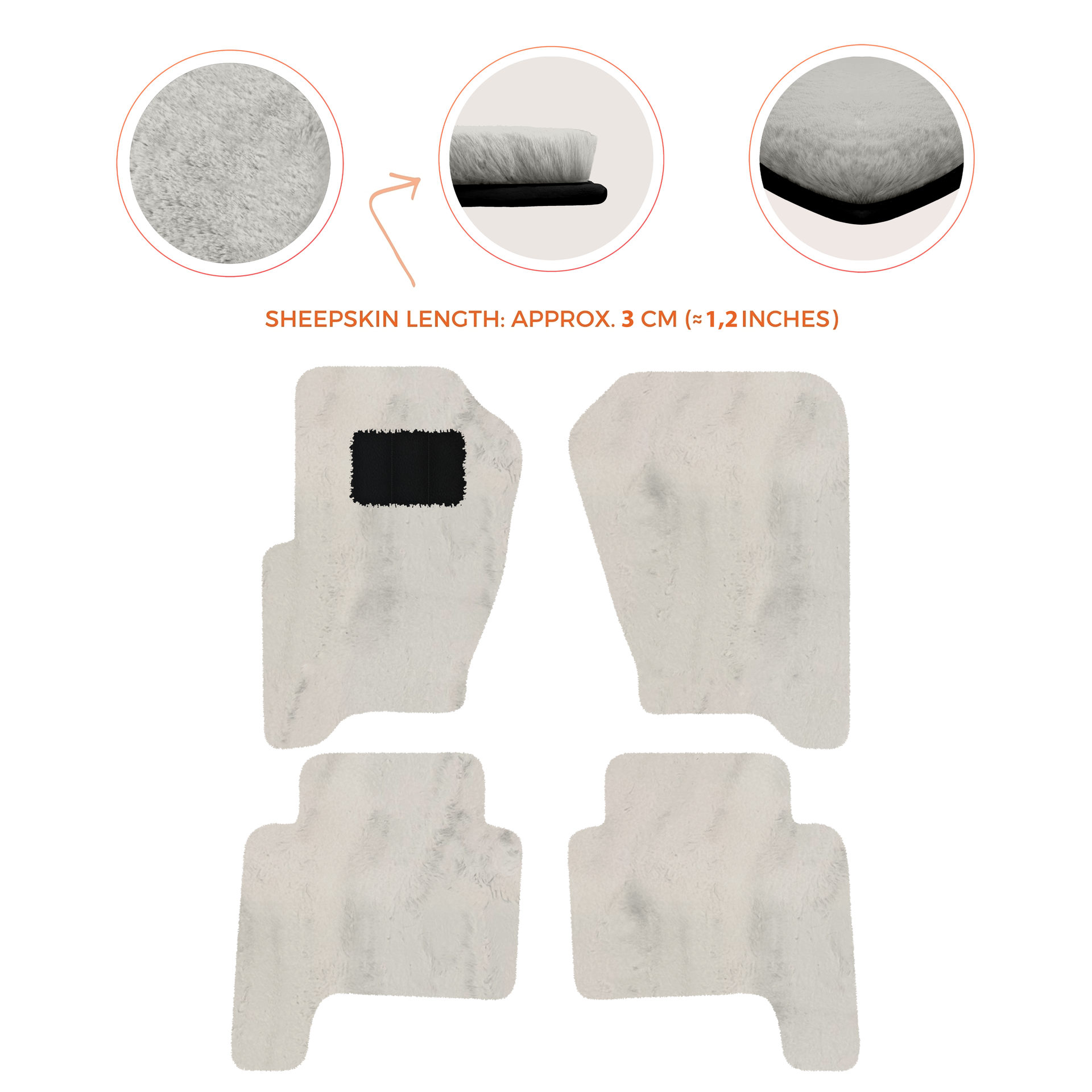 Luxury Sheepskin Floor Mats for Land Rover Discovery (2017-2026)