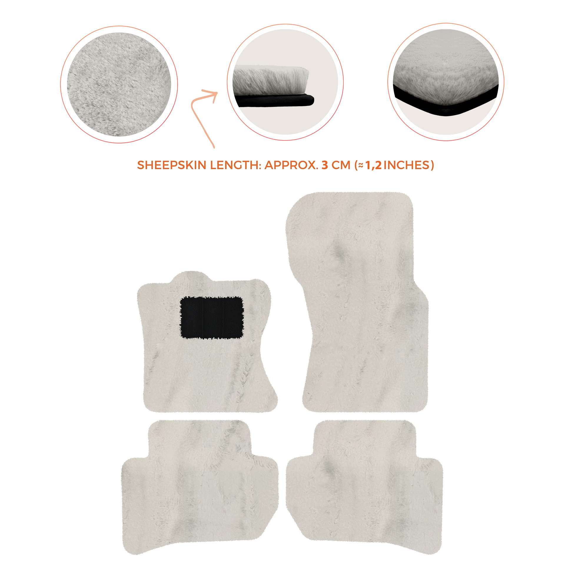 Premium Sheepskin Floor Mats for 2010-2013 Range Rover Sport