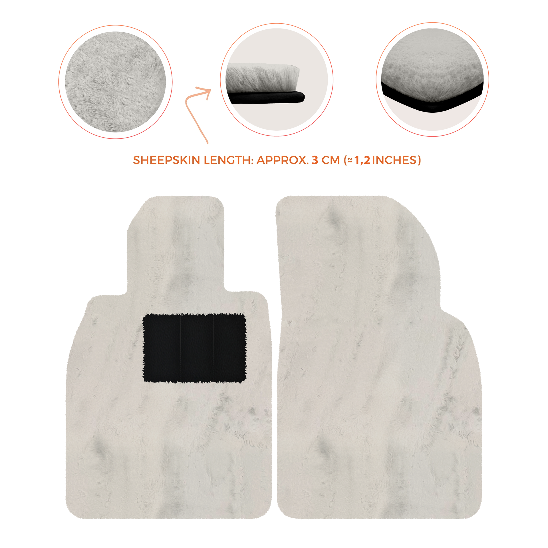 Premium Sheepskin Floor Mats for Porsche Cayenne (2018-2023)