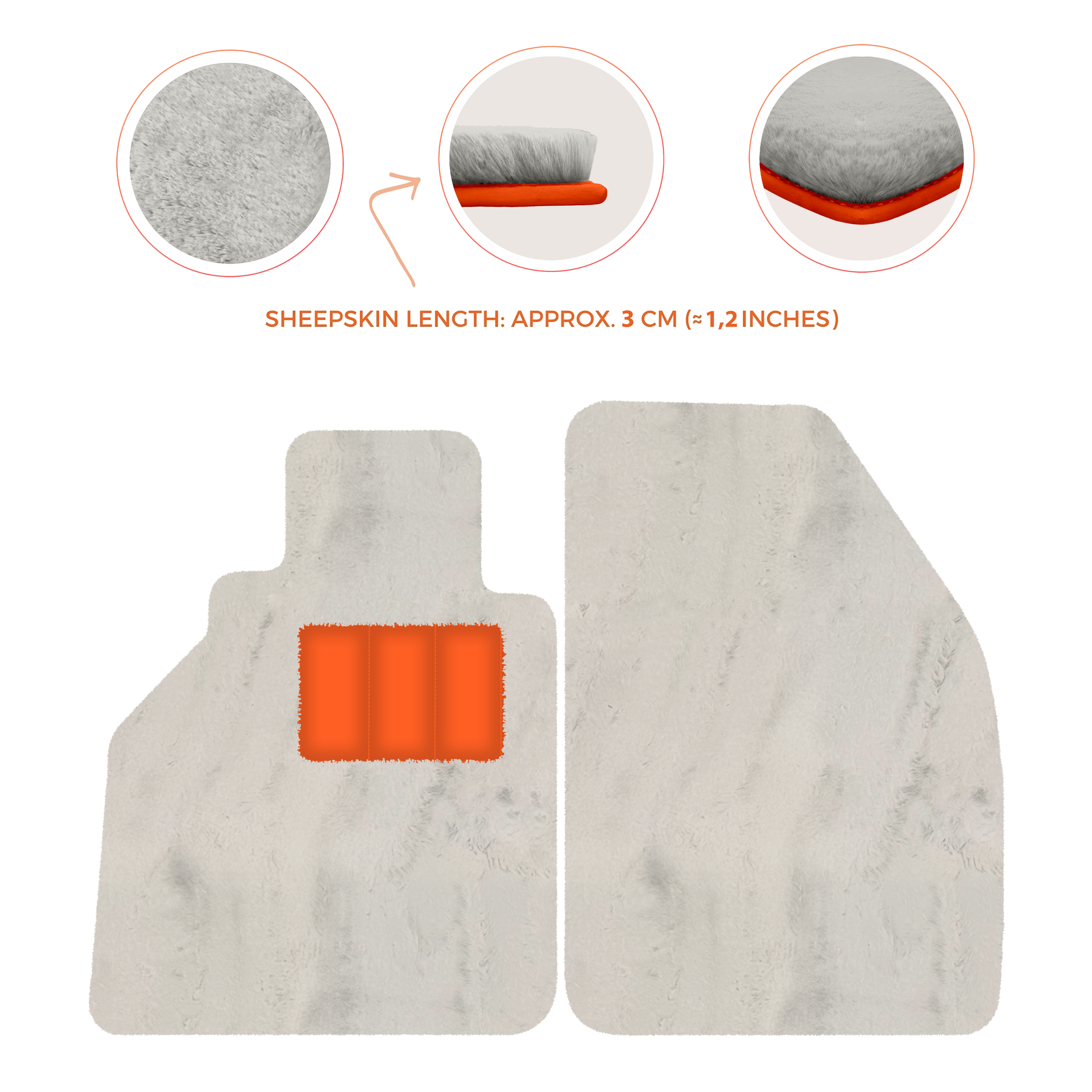 Premium Sheepskin Floor Mats for Porsche 986 Boxster (1996-2004)