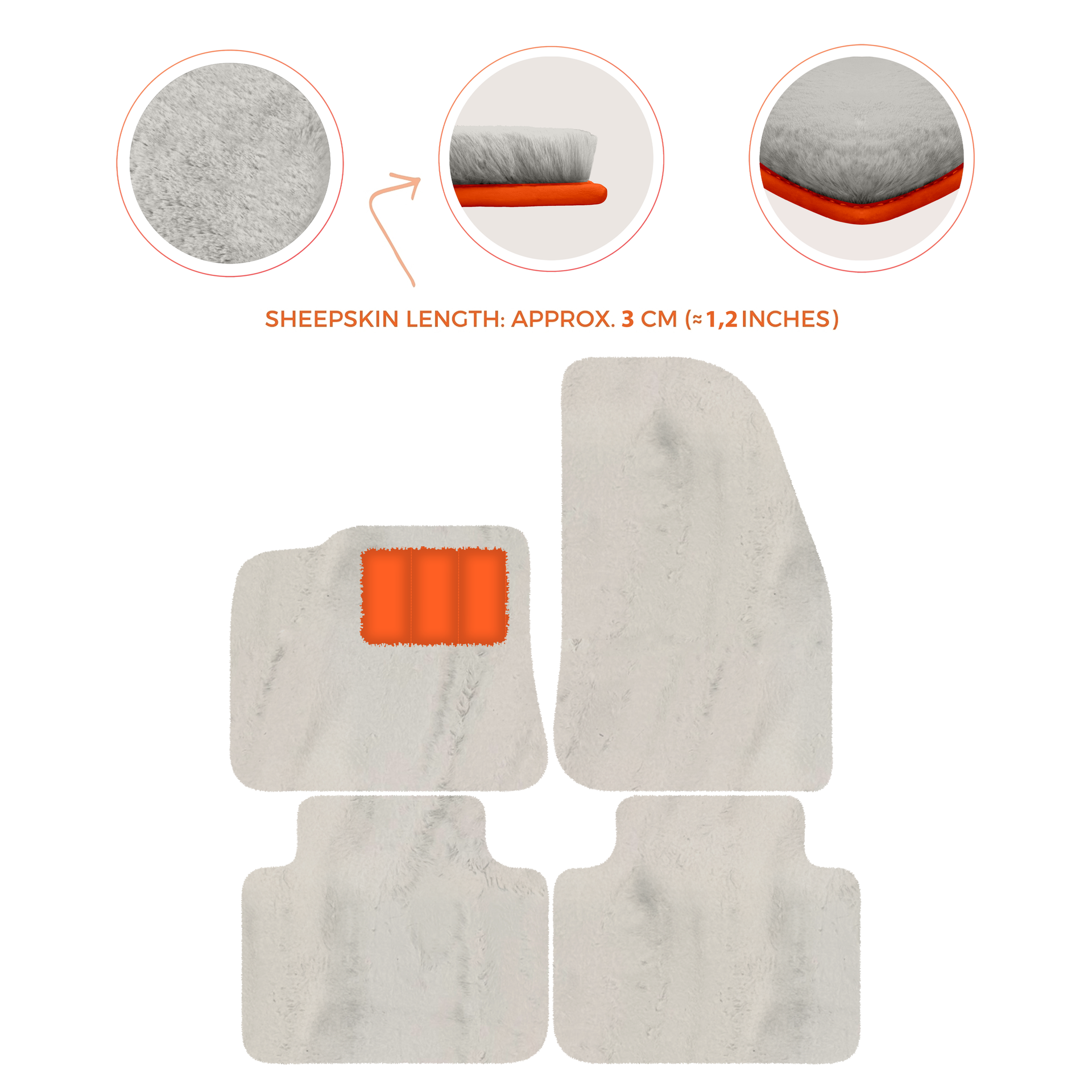 Premium Sheepskin Floor Mats for Porsche 987 Boxster (2005-2012)