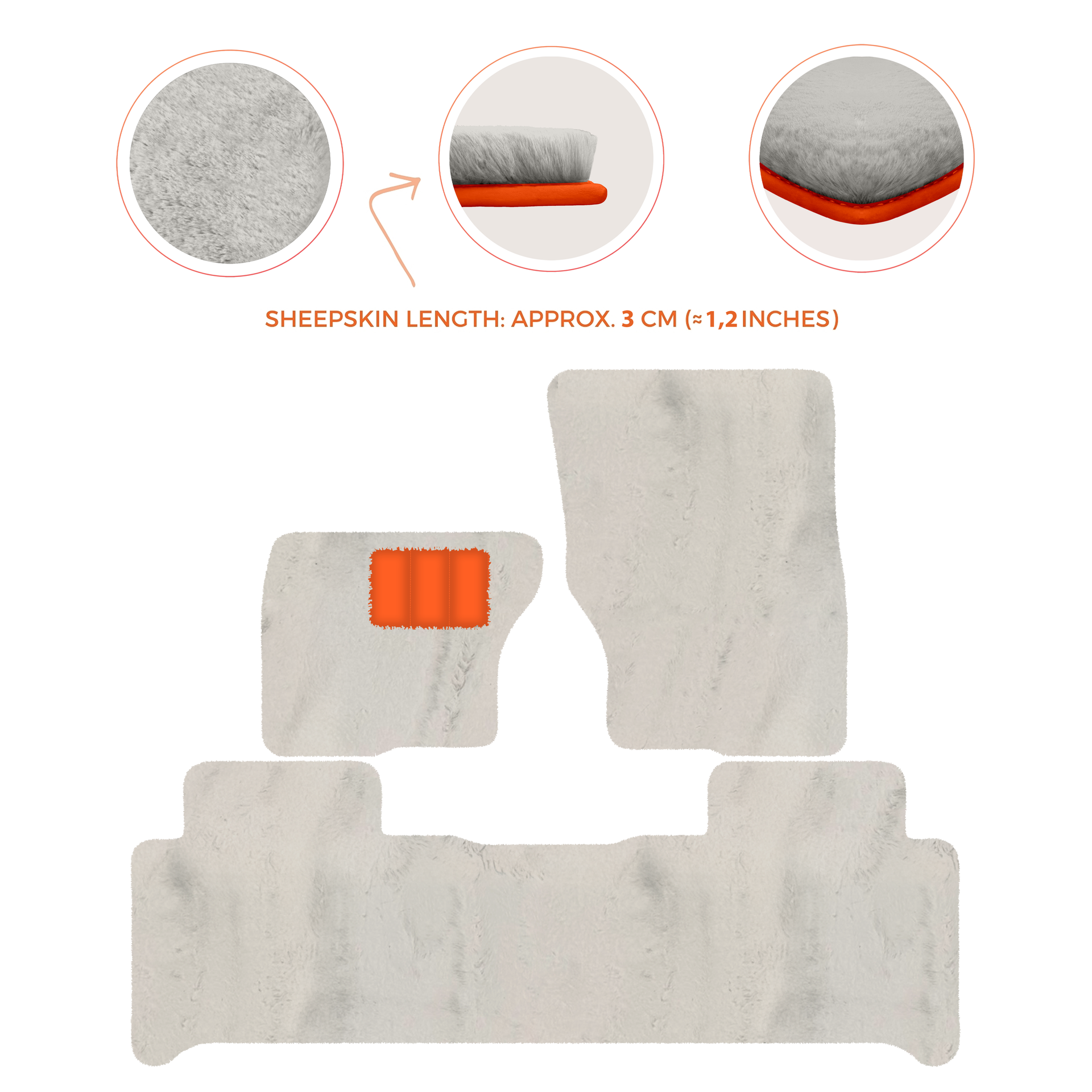 Luxury Sheepskin Floor Mats for Land Rover Discovery (2017-2026)