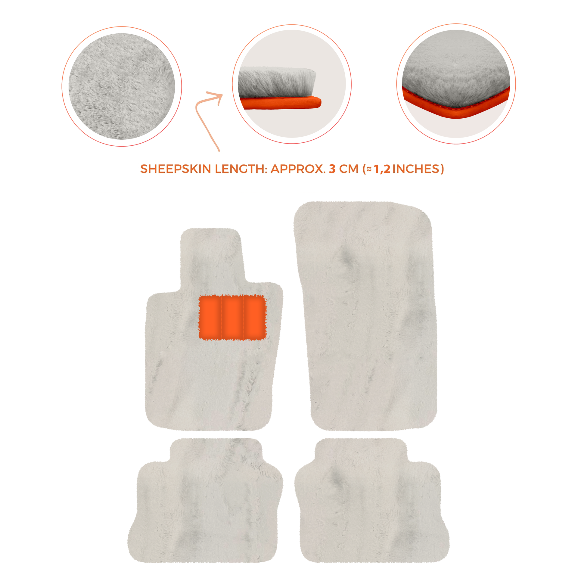 Luxurious Sheepskin Floor Mats for Porsche Panamera (2009-2016)