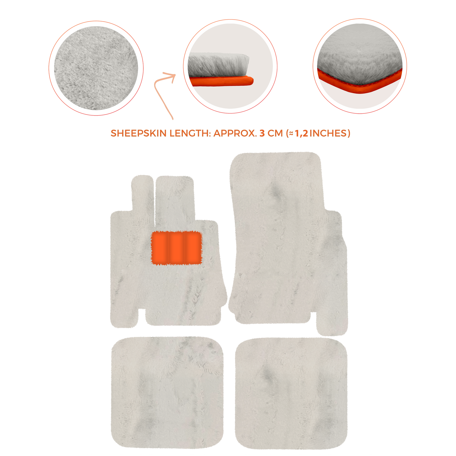 Premium Luxurious Sheepskin Floor Mats for Bentley Arnage (1998-2009)