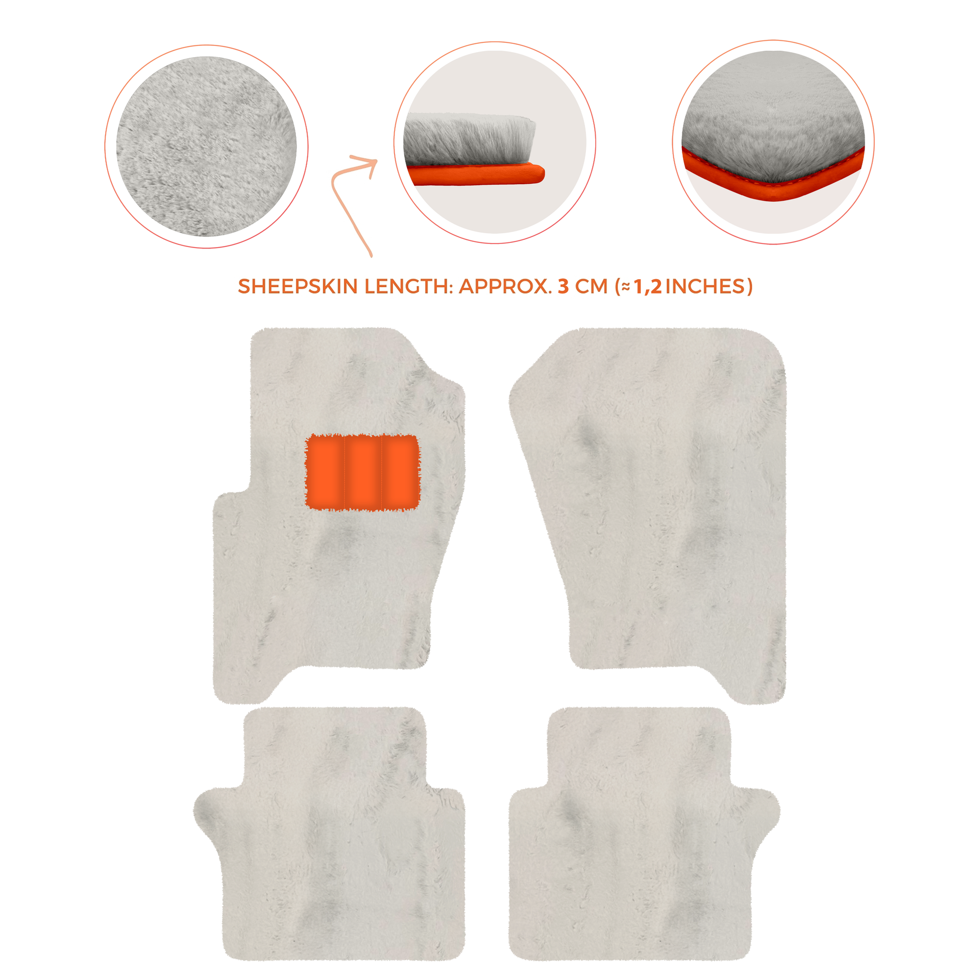 Luxury Sheepskin Floor Mats for Your Range Rover Sport 2005-2010