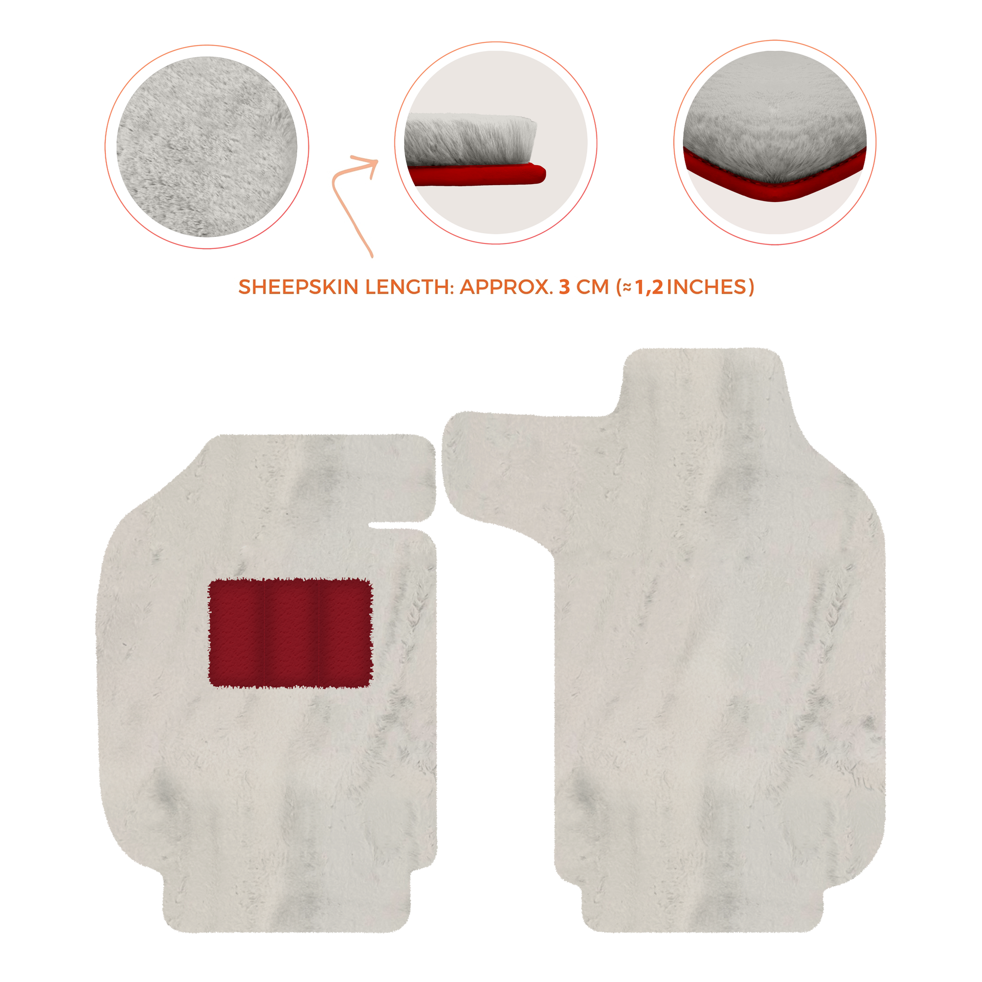 Luxury Sheepskin Floor Mats for Porsche 911 - 992 (2019-2026)