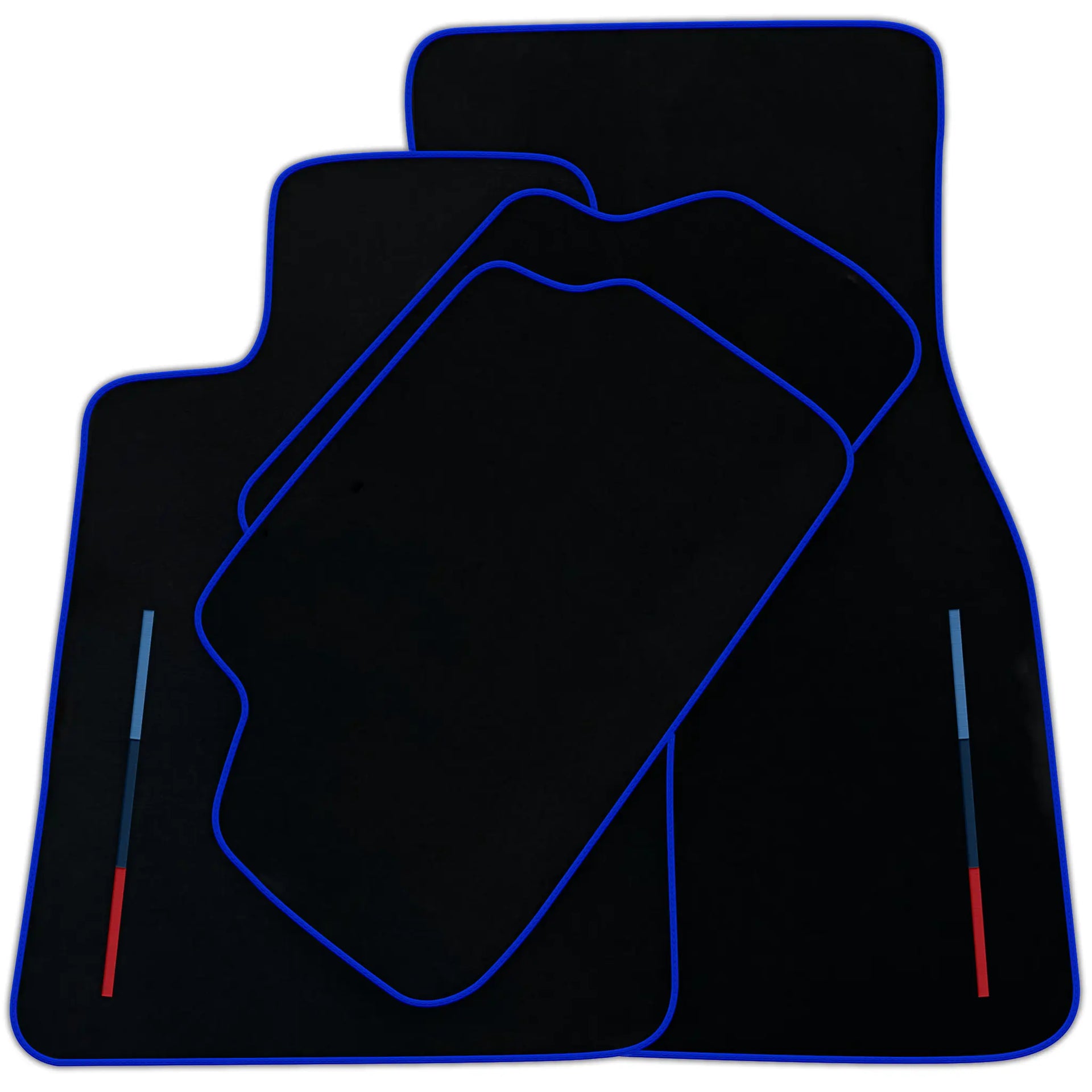 Black Floor Mats For BMW 8 Series Gran Coupe G16 With Color Stripes Tailored Set Perfect Fit | Various Trim Colors