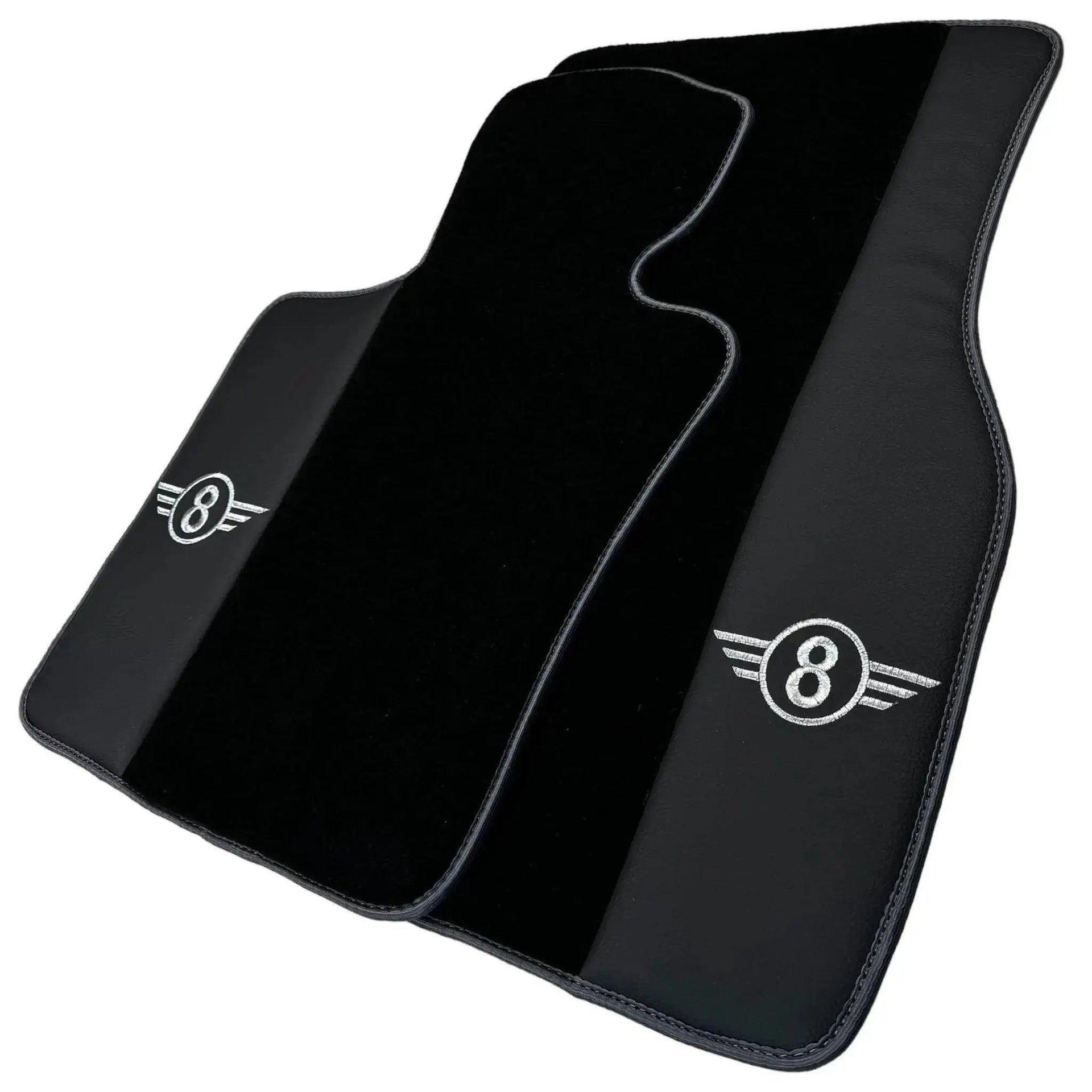 Black Floor Mats for Mini Cabrio R52 Convertible (2004-2009) with Gray Trim - AutoWin