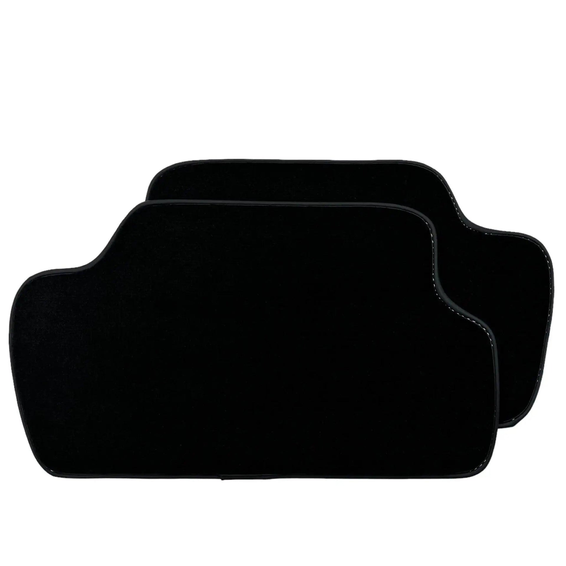 Black Floor Mats for Mini Cabrio R52 Convertible (2004-2009) with Leather - AutoWin