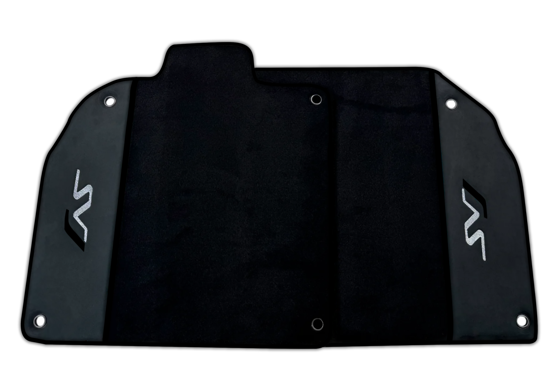 Black Floor Mats for Lamborghini Aventador SVJ with Alcantara Leather