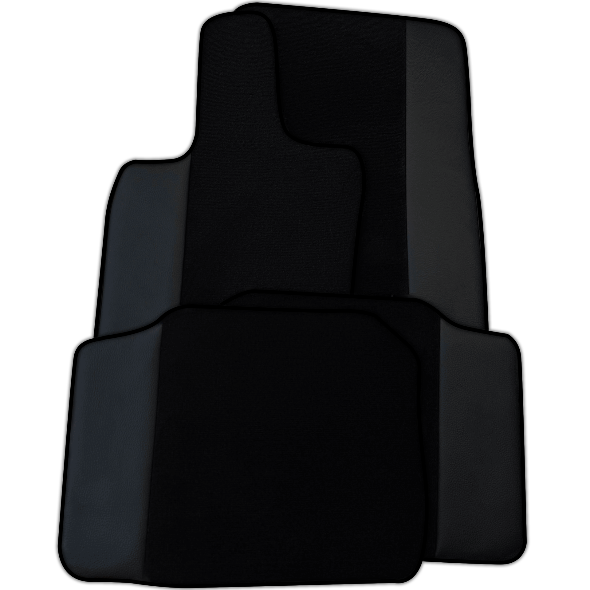 Custom Black Floor Mats for Porsche Panamera (2009-2016) with Leather