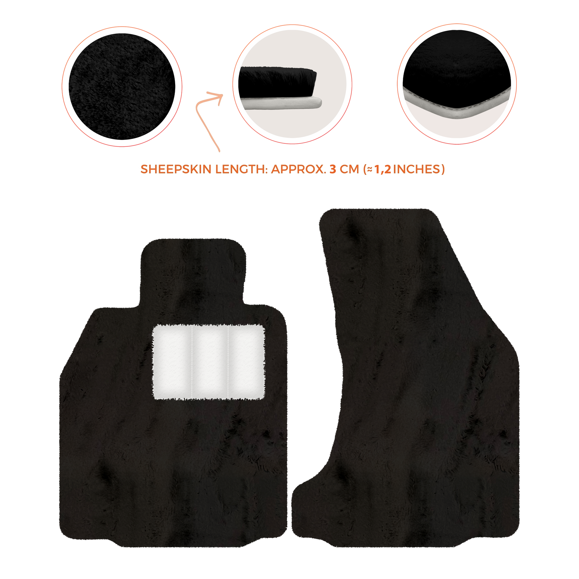 Premium Sheepskin Floor Mats for Porsche 718 Boxster (2016-2023)