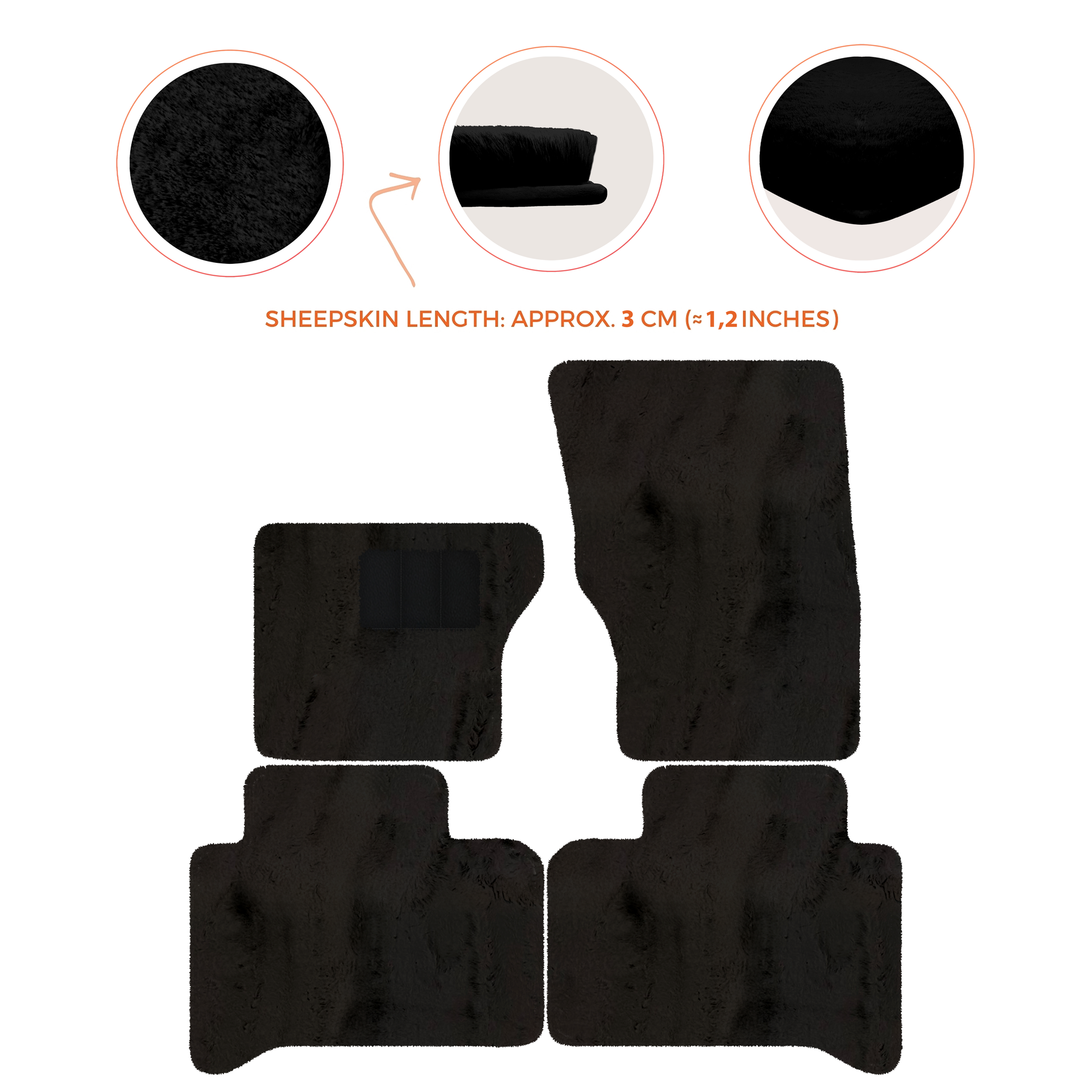 Luxurious Premium Sheepskin Floor Mats for Range Rover (2012-2022)