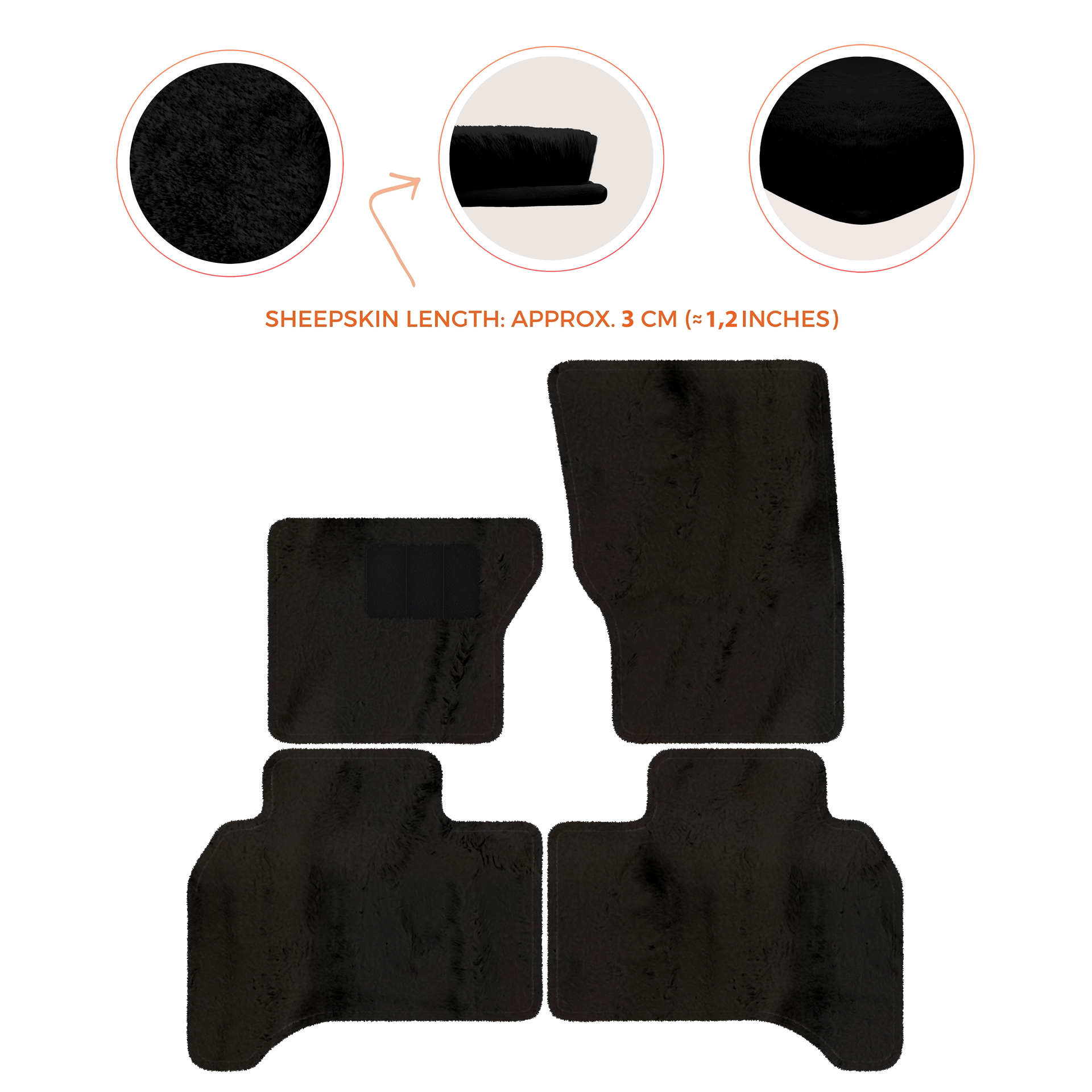 Premium Sheepskin Floor Mats for Range Rover Vehicles (2012-2022)