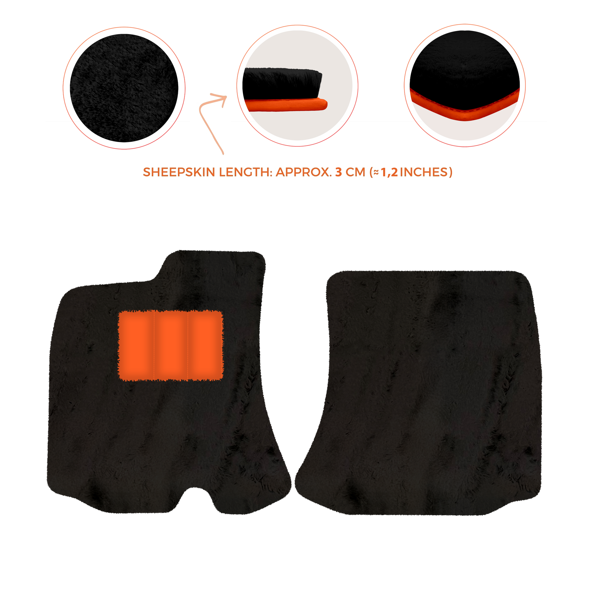 Premium Sheepskin Floor Mats for Bentley Arnage RL (1998-2009)