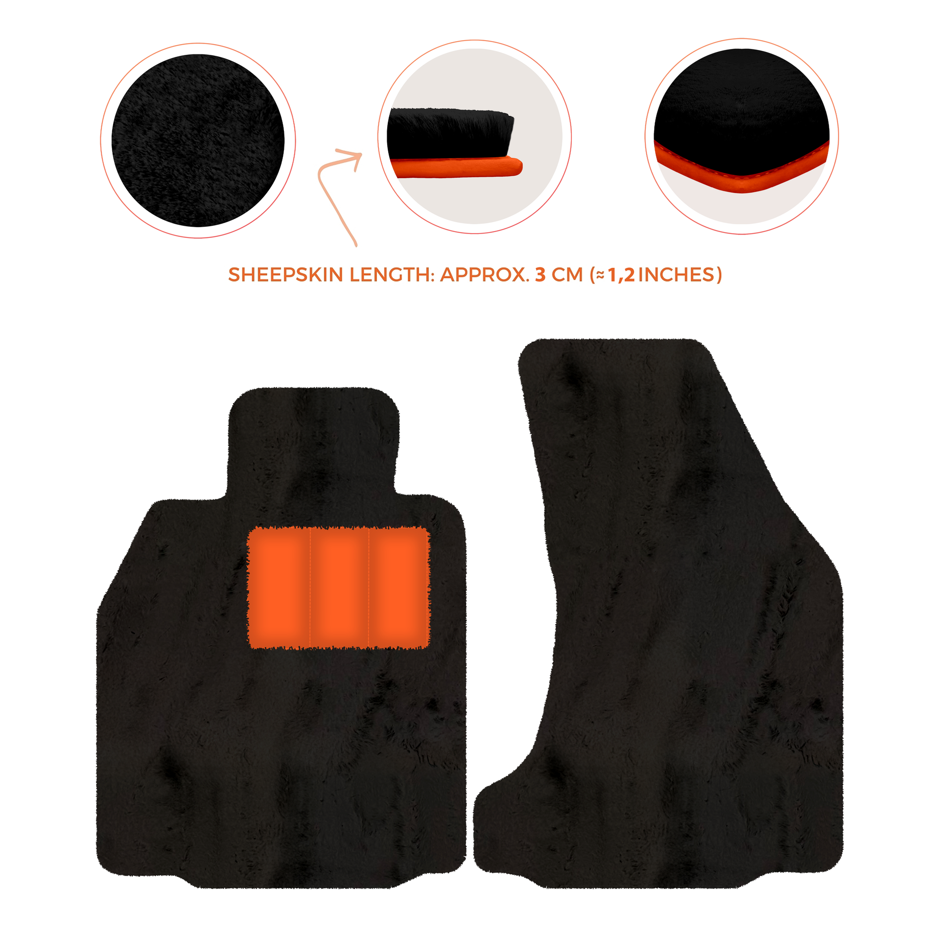 Premium Sheepskin Floor Mats for Porsche 718 Boxster (2016-2023)