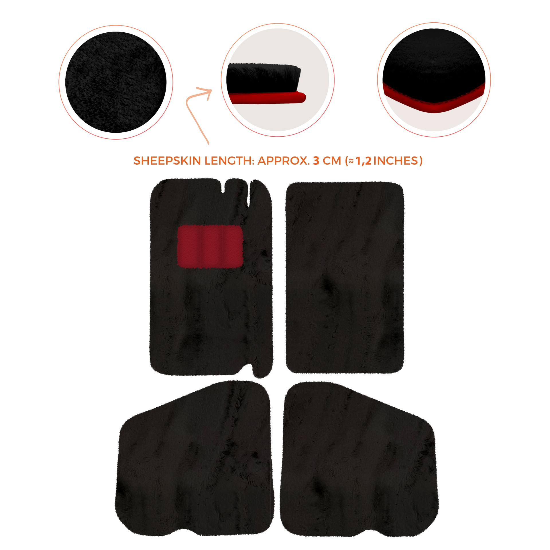 Premium Sheepskin Floor Mats for Rolls-Royce Shadow (1965-1977)