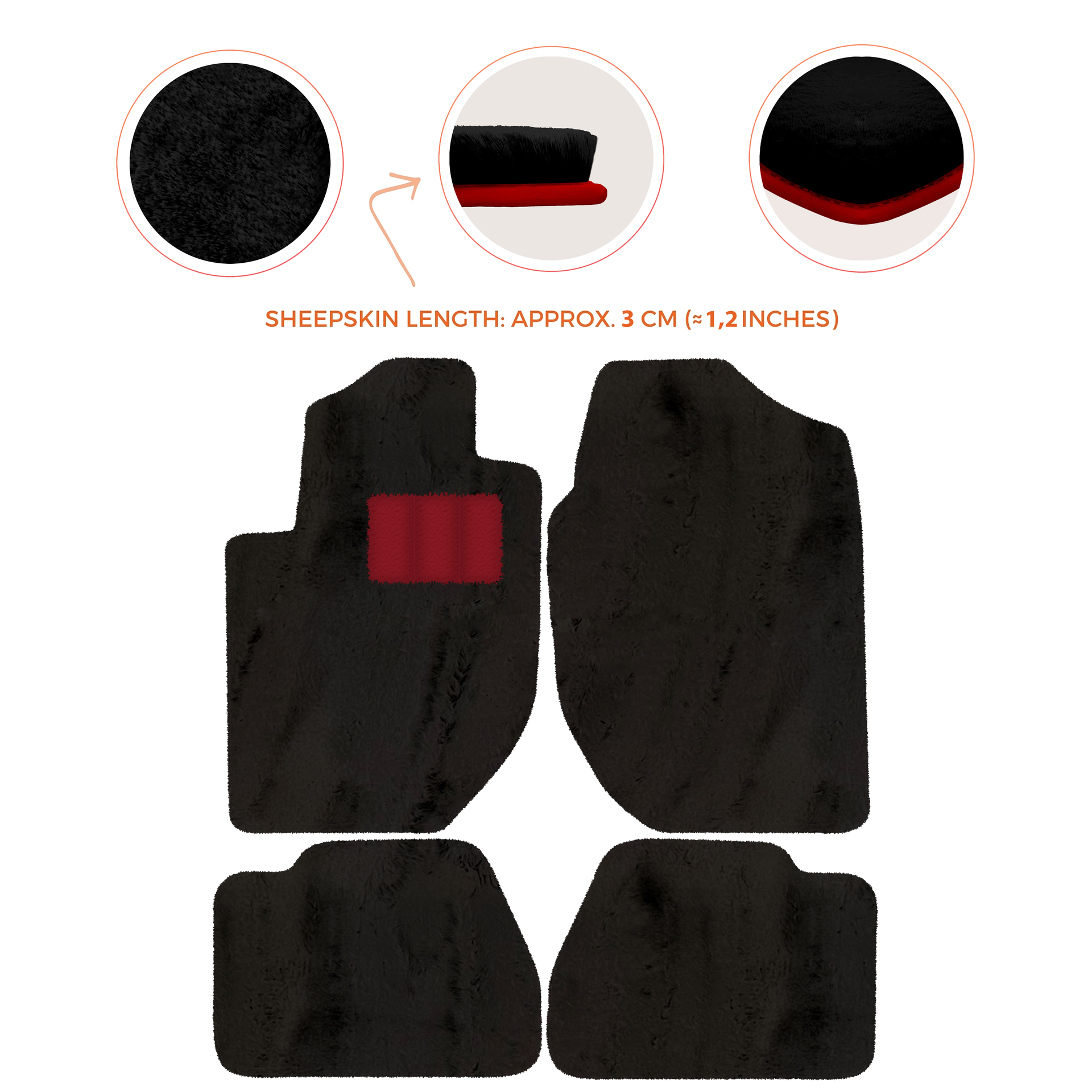 Premium Sheepskin Floor Mats for Land Rover Freelander (1997-2003)