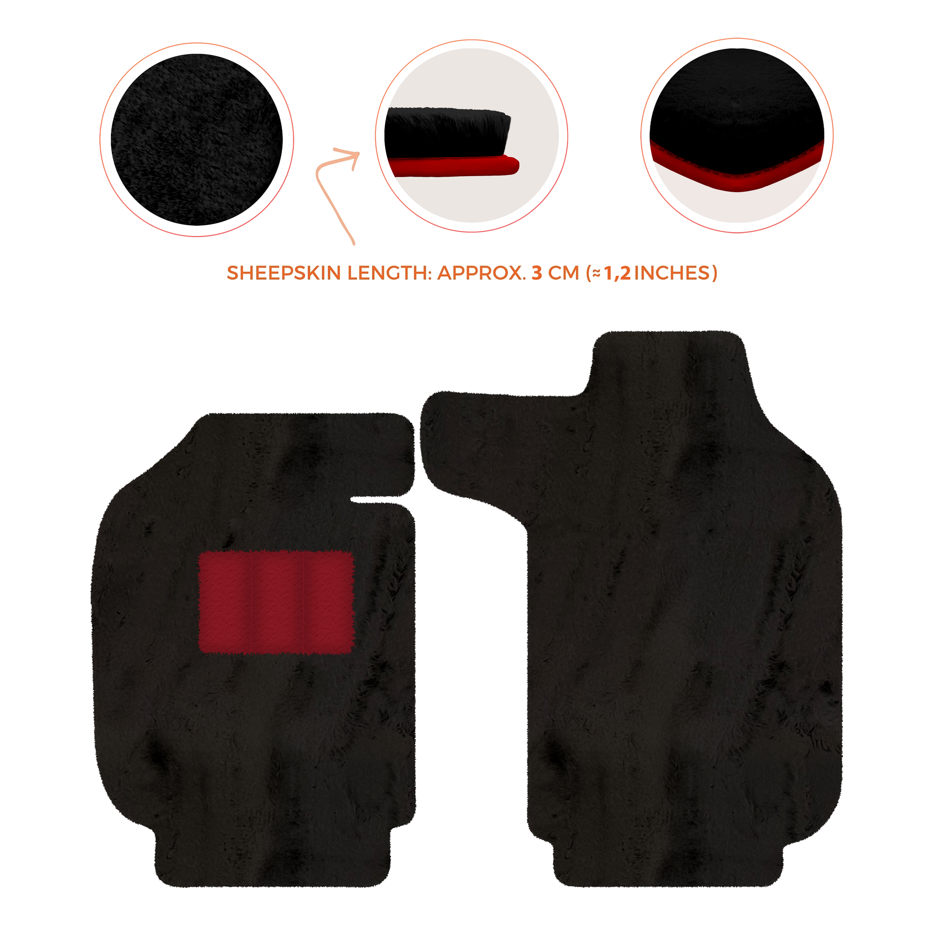 Luxury Sheepskin Floor Mats for Porsche 911 - 992 (2019-2026)