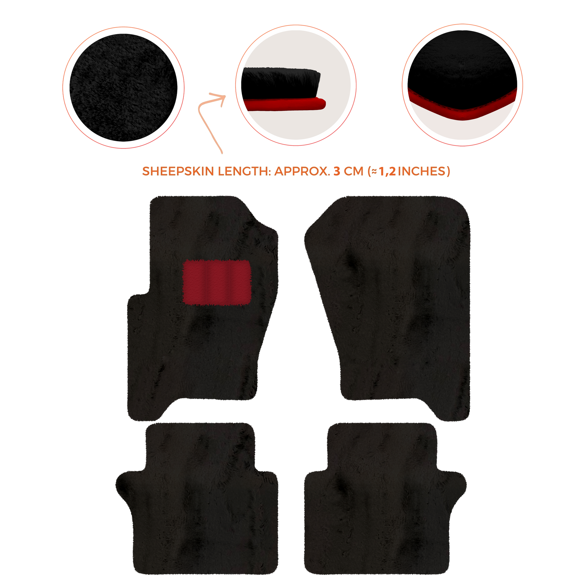 Luxury Sheepskin Floor Mats for Your Range Rover Sport 2005-2010