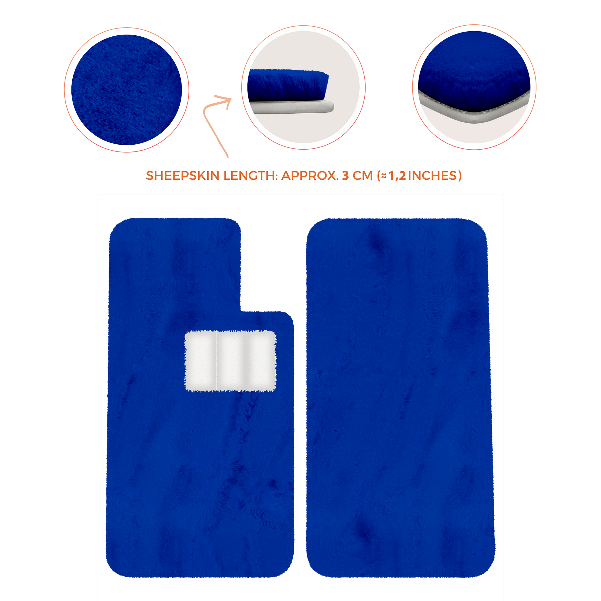 Premium Sheepskin Floor Mats for Aston Martin V8 Virage (1989-1995) Coupe