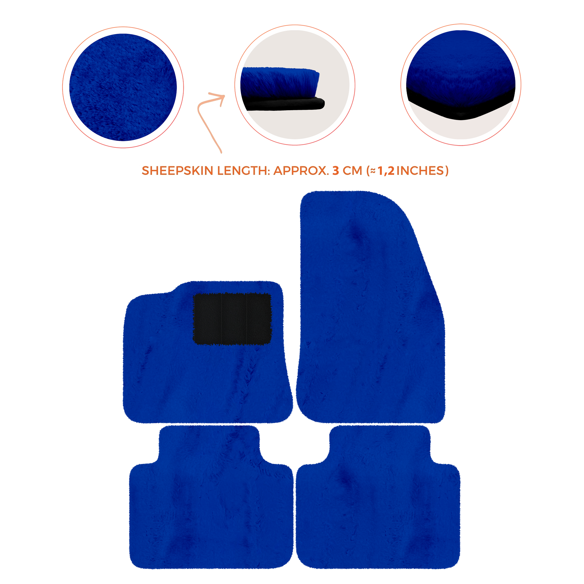 Premium Sheepskin Floor Mats for Porsche 987 Boxster (2005-2012)