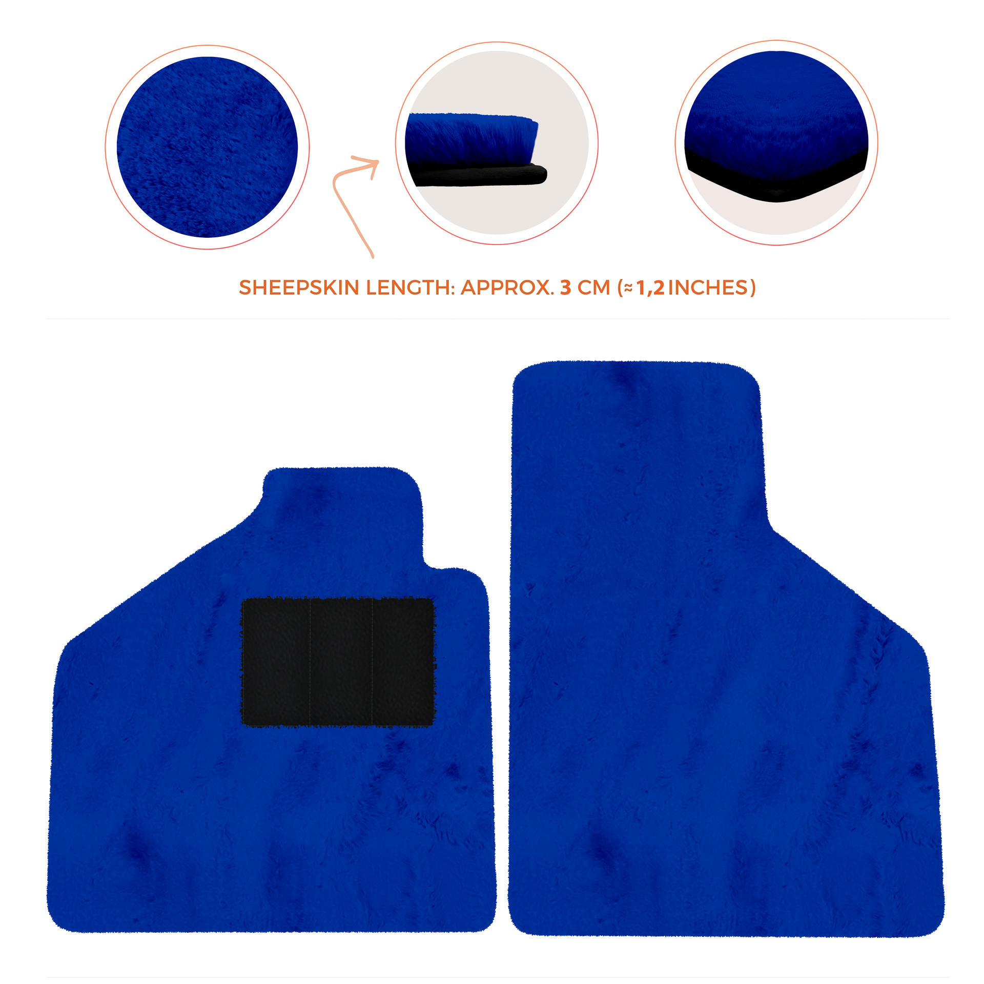 Premium Sheepskin Floor Mats for Lamborghini Aventador (2012-2022)