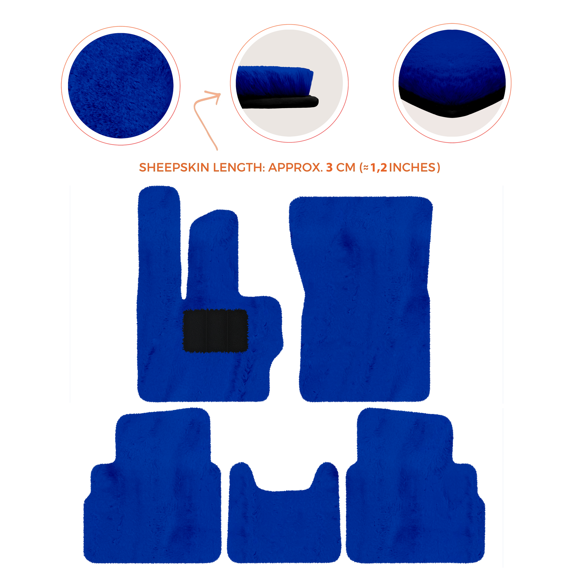 Premium Sheepskin Floor Mats for Mercedes-Benz G-Class W463 2008-2018