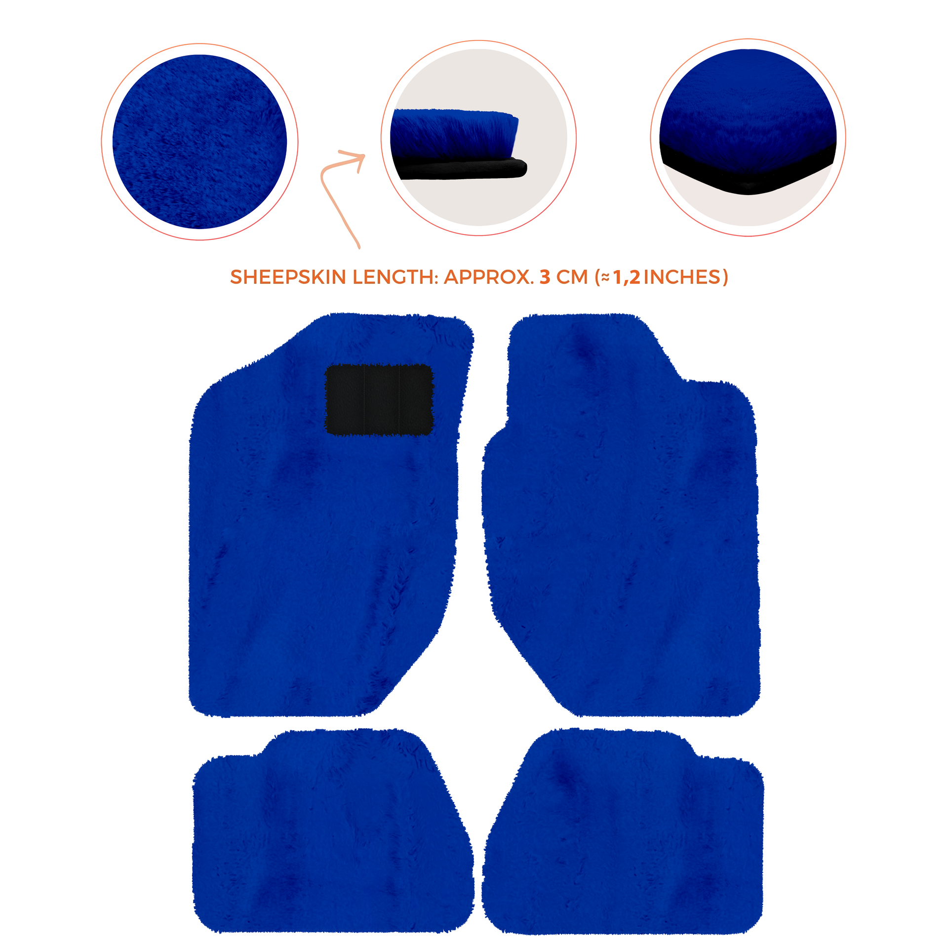 Luxury Sheepskin Floor Mats for Land Rover Discovery Sport (2015-2019)