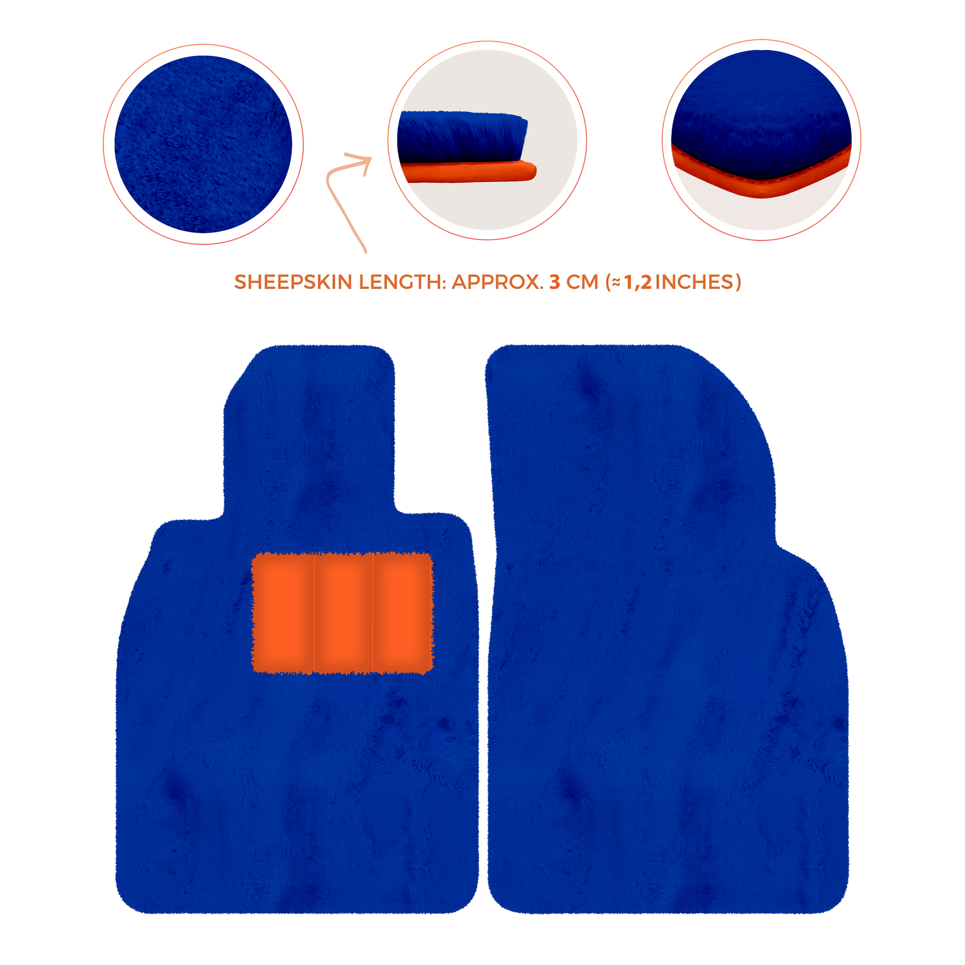 Premium Sheepskin Floor Mats for Porsche Cayenne (2018-2023)