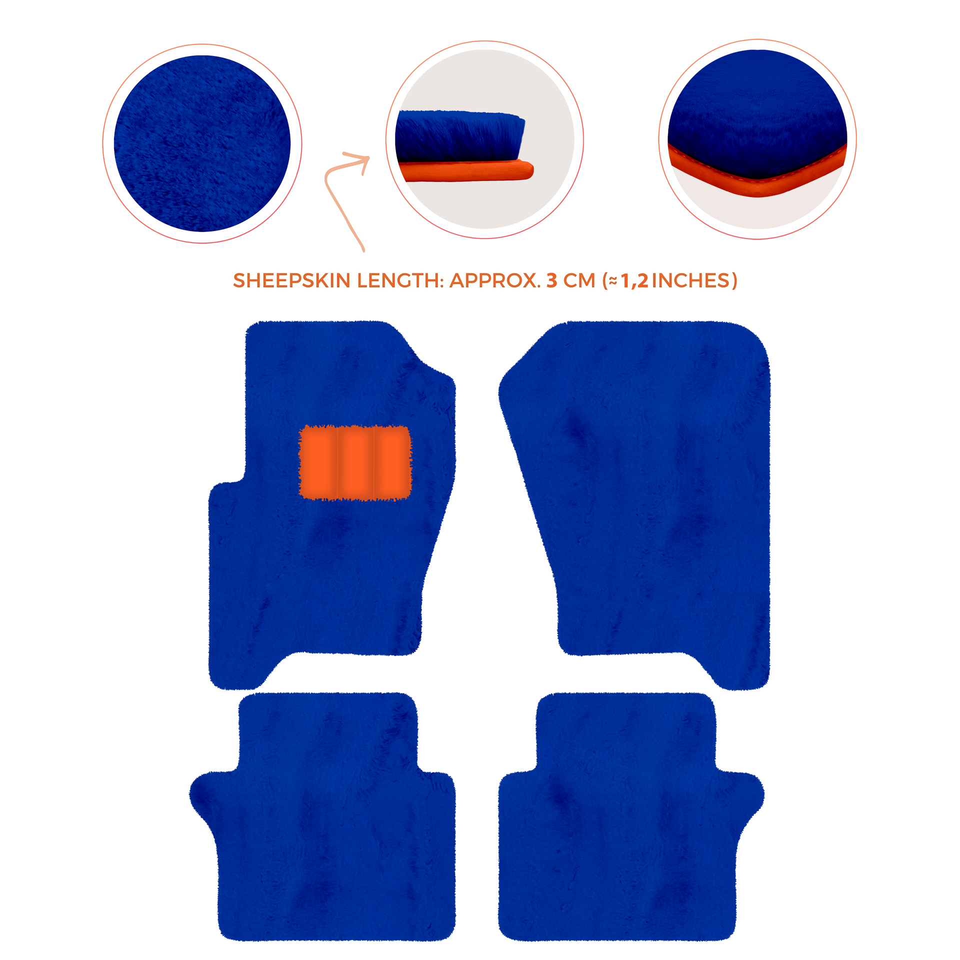 Luxury Sheepskin Floor Mats for Your Range Rover Sport 2005-2010