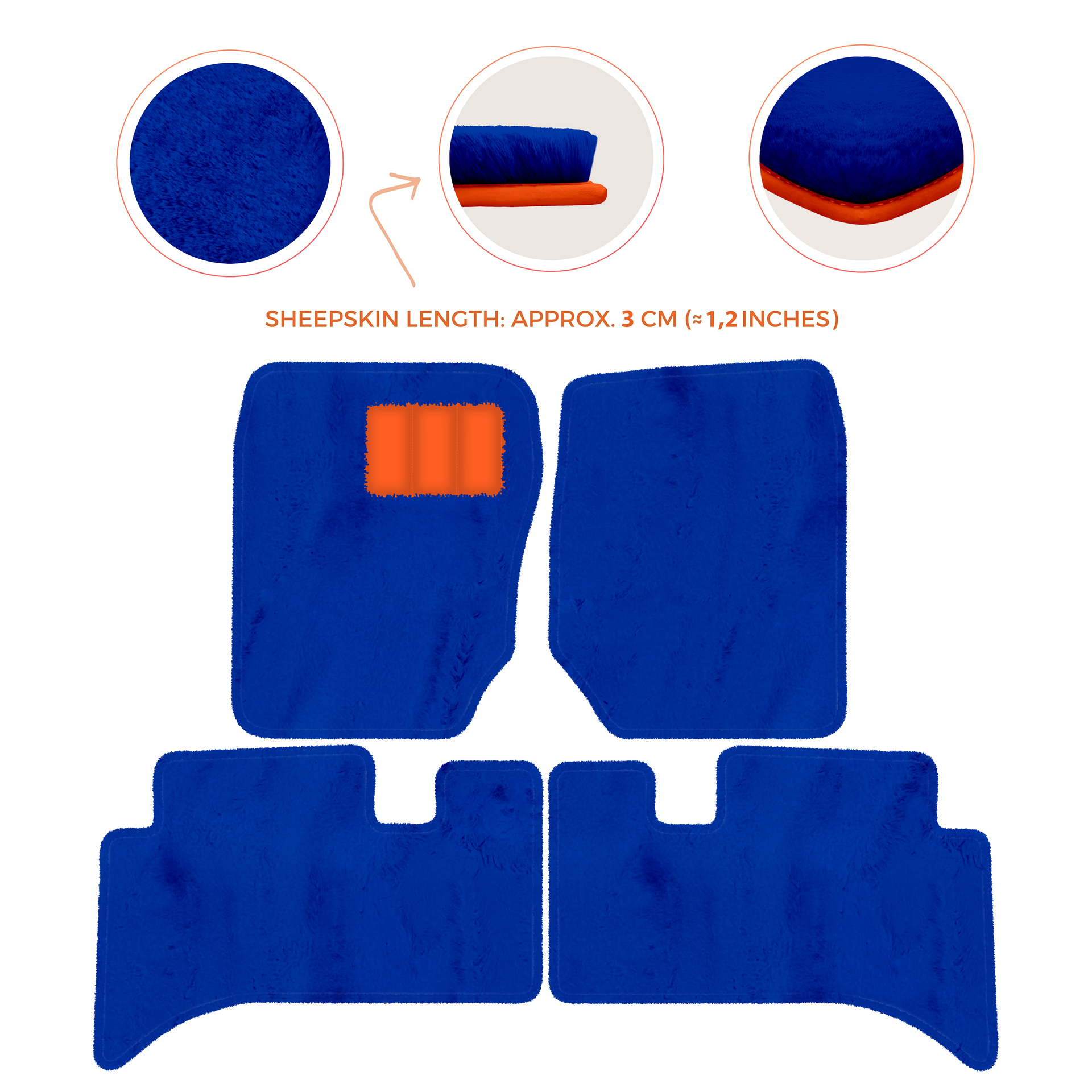 Premium Sheepskin Floor Mats for Range Rover Sport L460 (2022-2024)