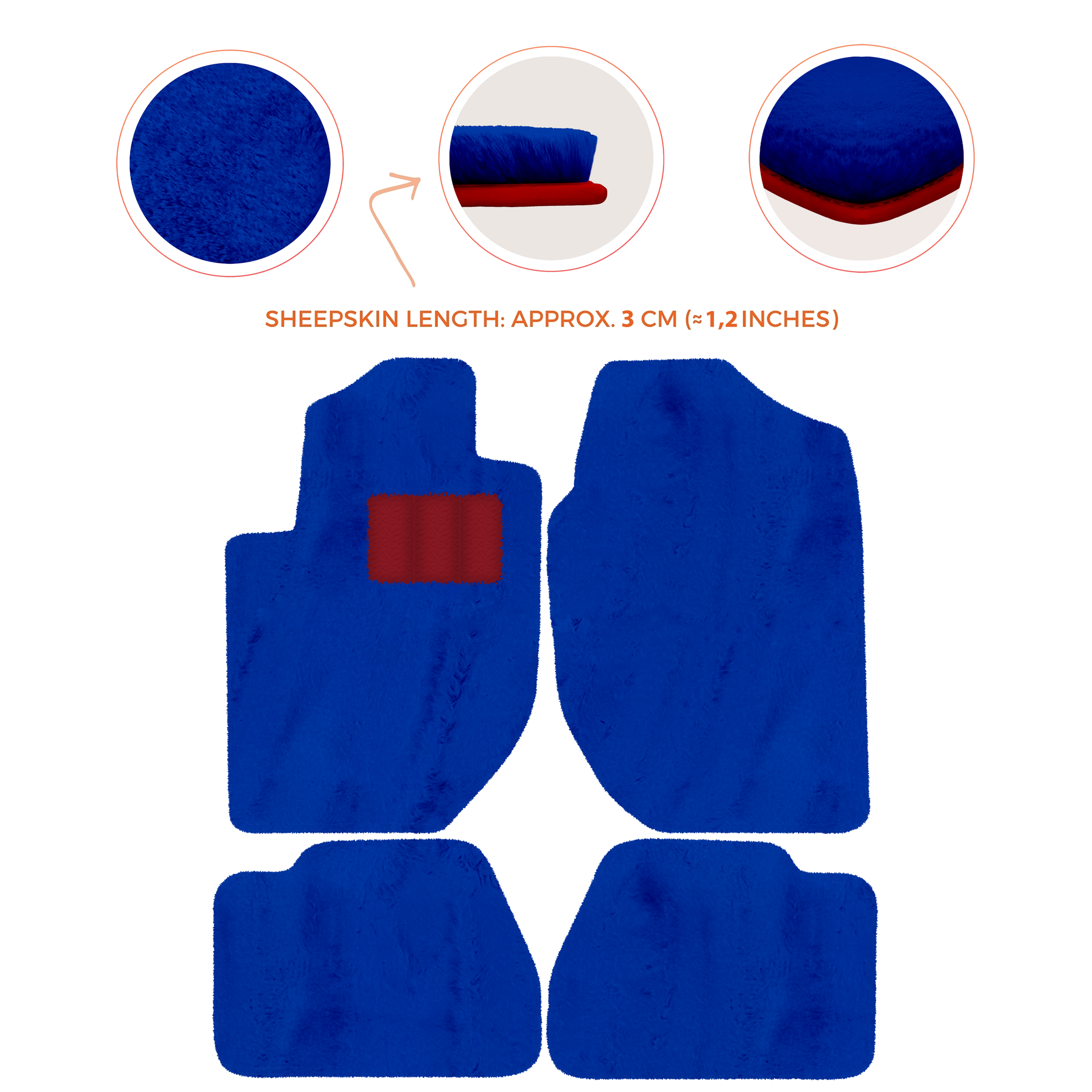 Premium Sheepskin Floor Mats for Land Rover Freelander (1997-2003)