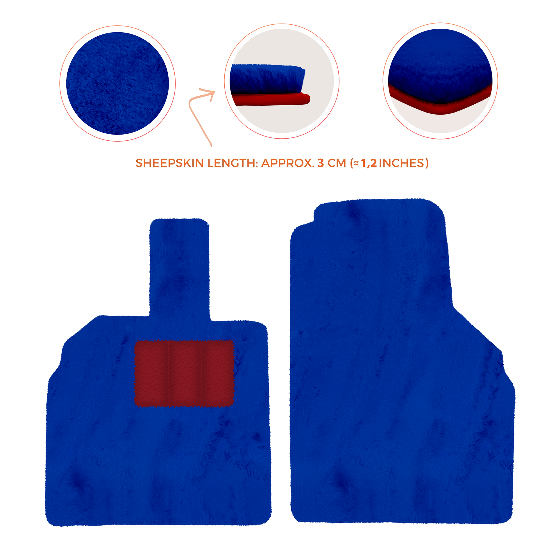 Premium Sheepskin Floor Mats for Lamborghini Aventador (2012-2022)