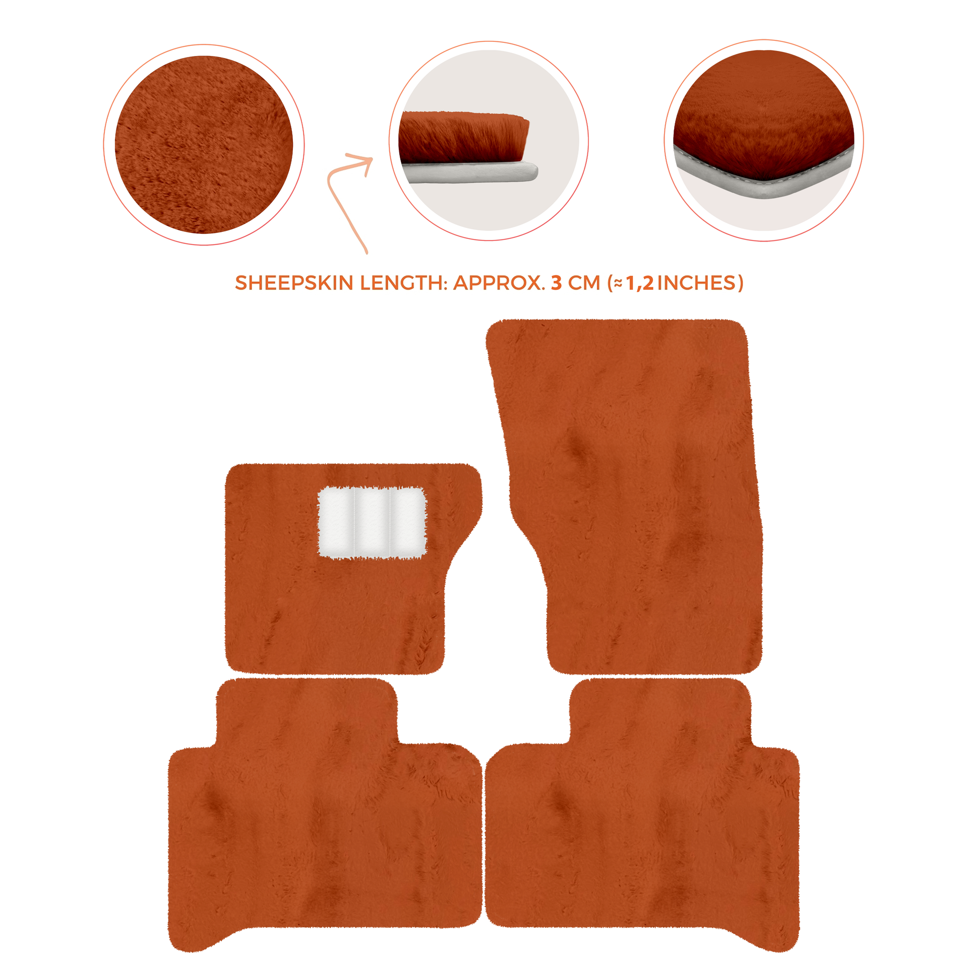 Luxurious Premium Sheepskin Floor Mats for Range Rover (2012-2022)