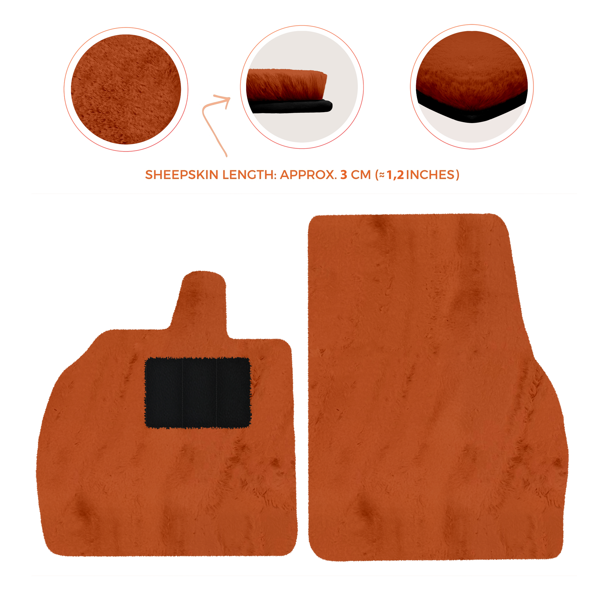 Luxury Sheepskin Floor Mats for Lamborghini Revuelto 2024-2025