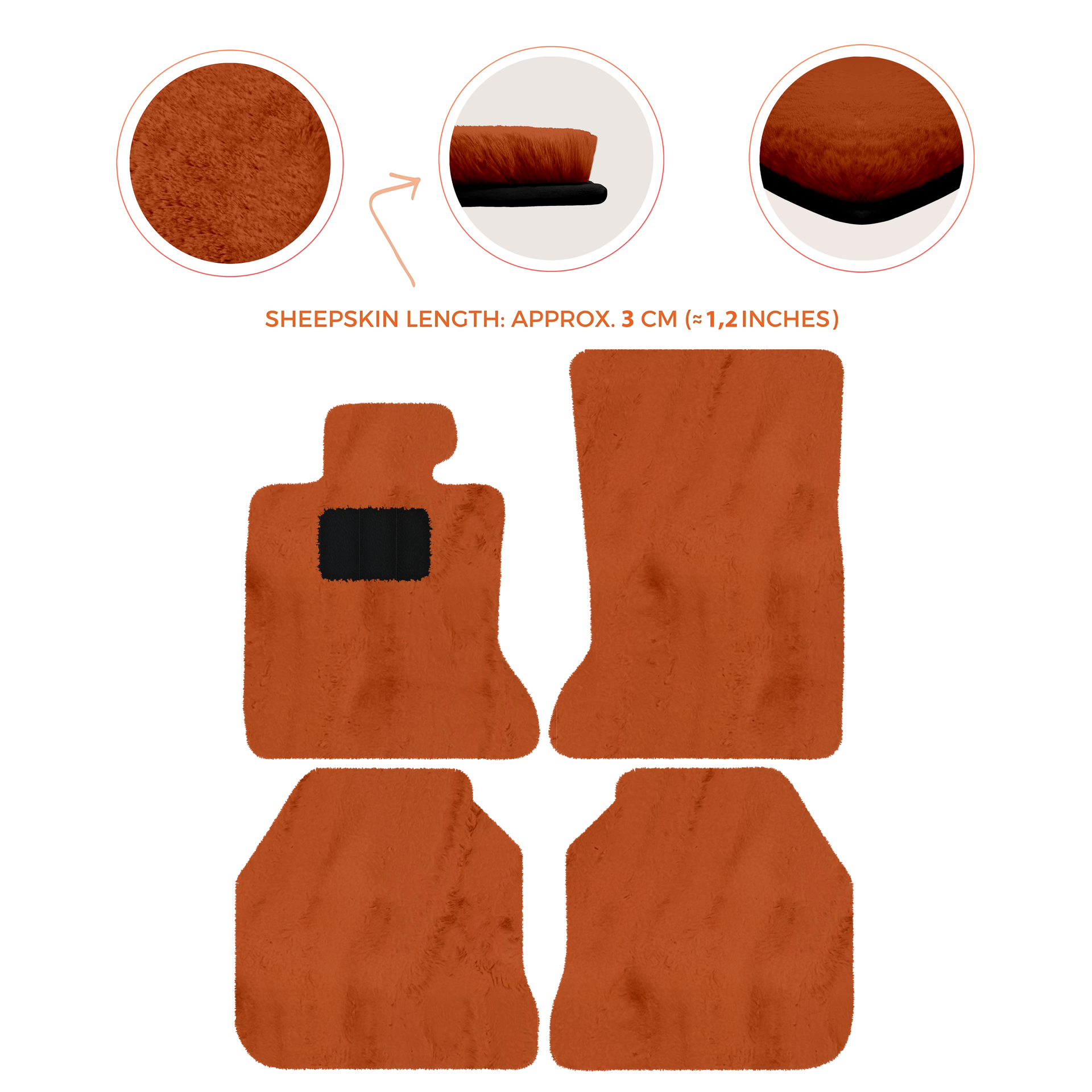 Luxury Sheepskin Floor Mats for Rolls-Royce Ghost RR2 (2010-2014)