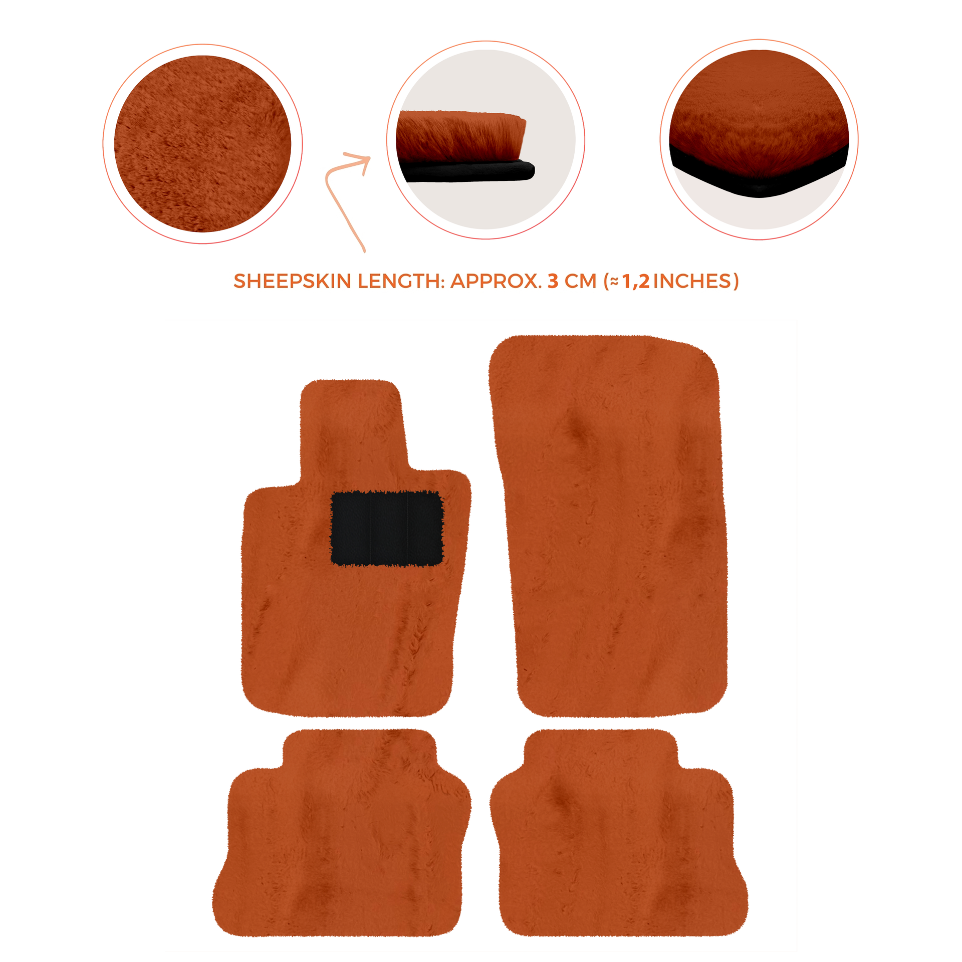 Luxurious Sheepskin Floor Mats for Porsche Panamera (2009-2016)