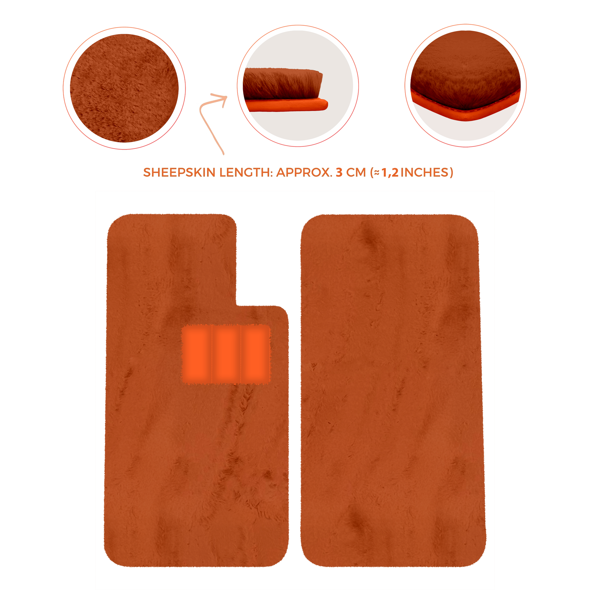 Premium Sheepskin Floor Mats for Aston Martin V8 Virage (1989-1995) Coupe